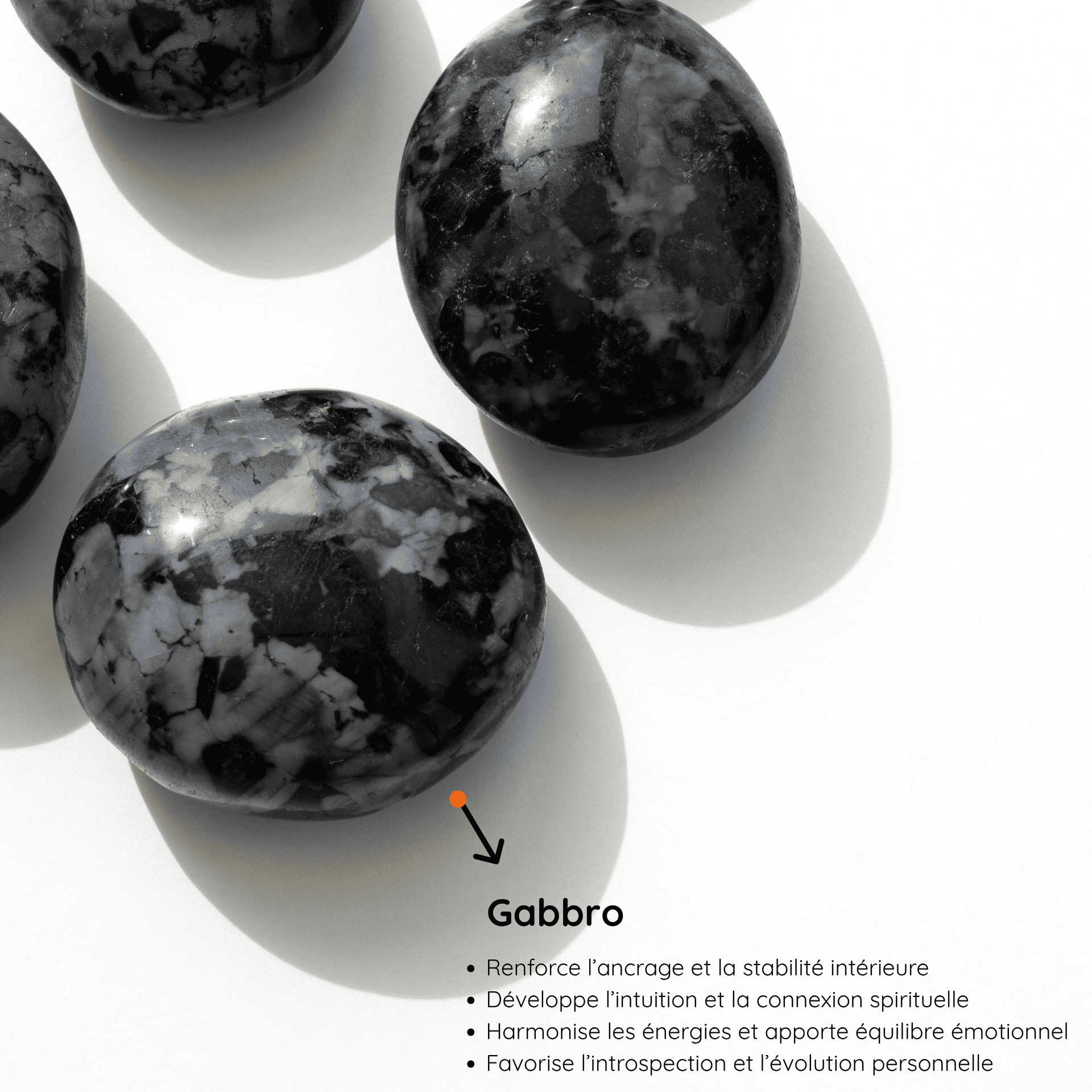 Galet Gabbro vertus