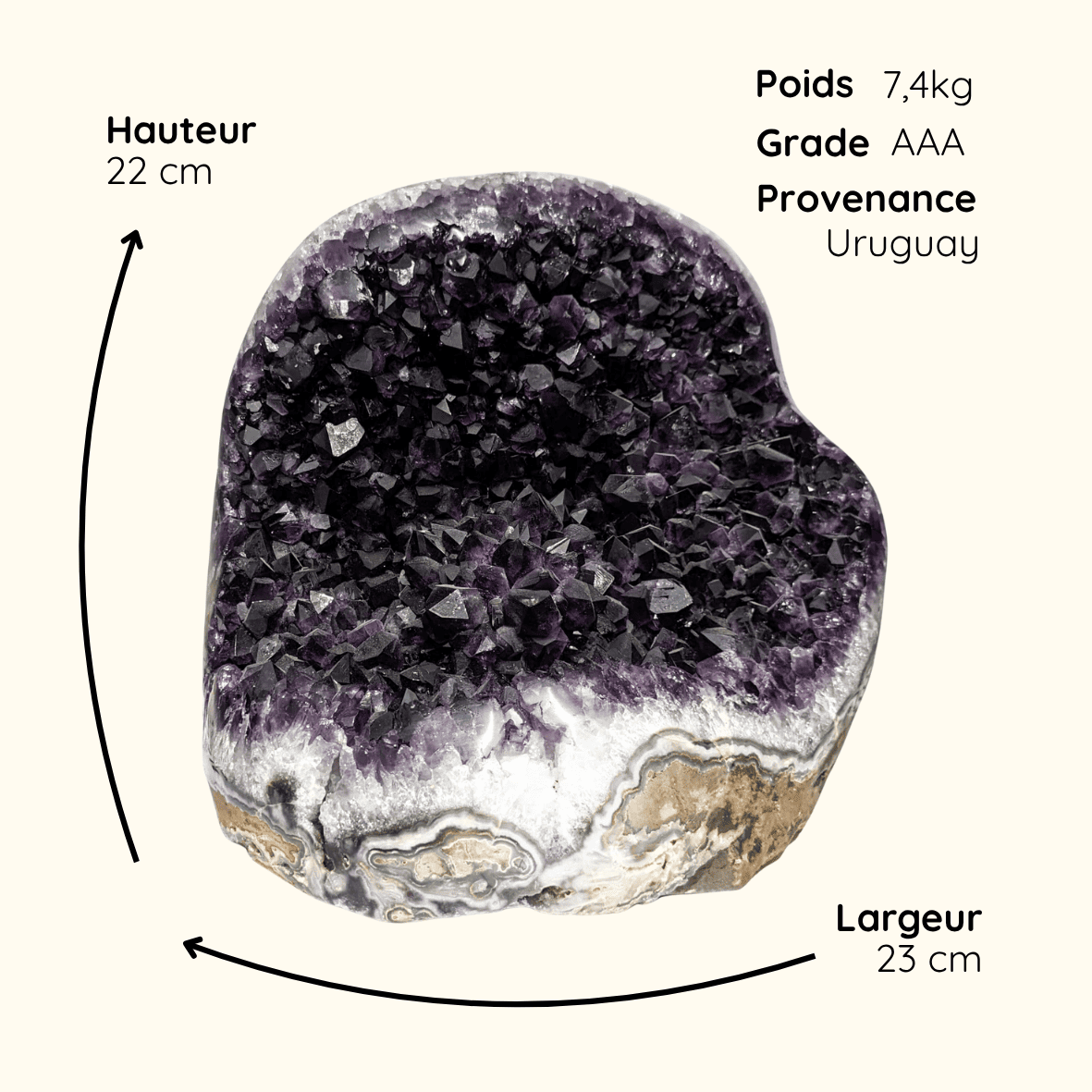 Détail produit géode améthyste n1574