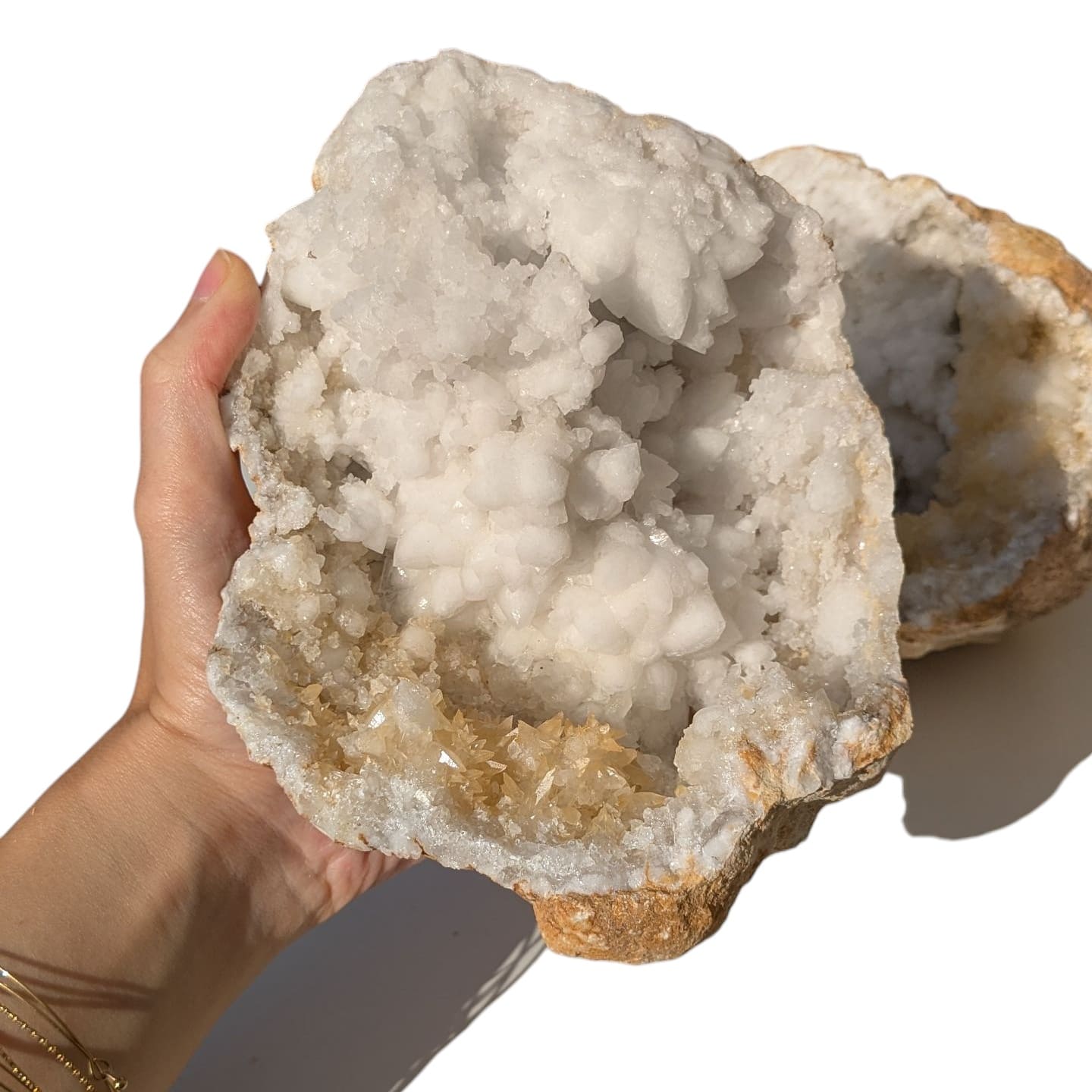 Cristal de roche géode complete