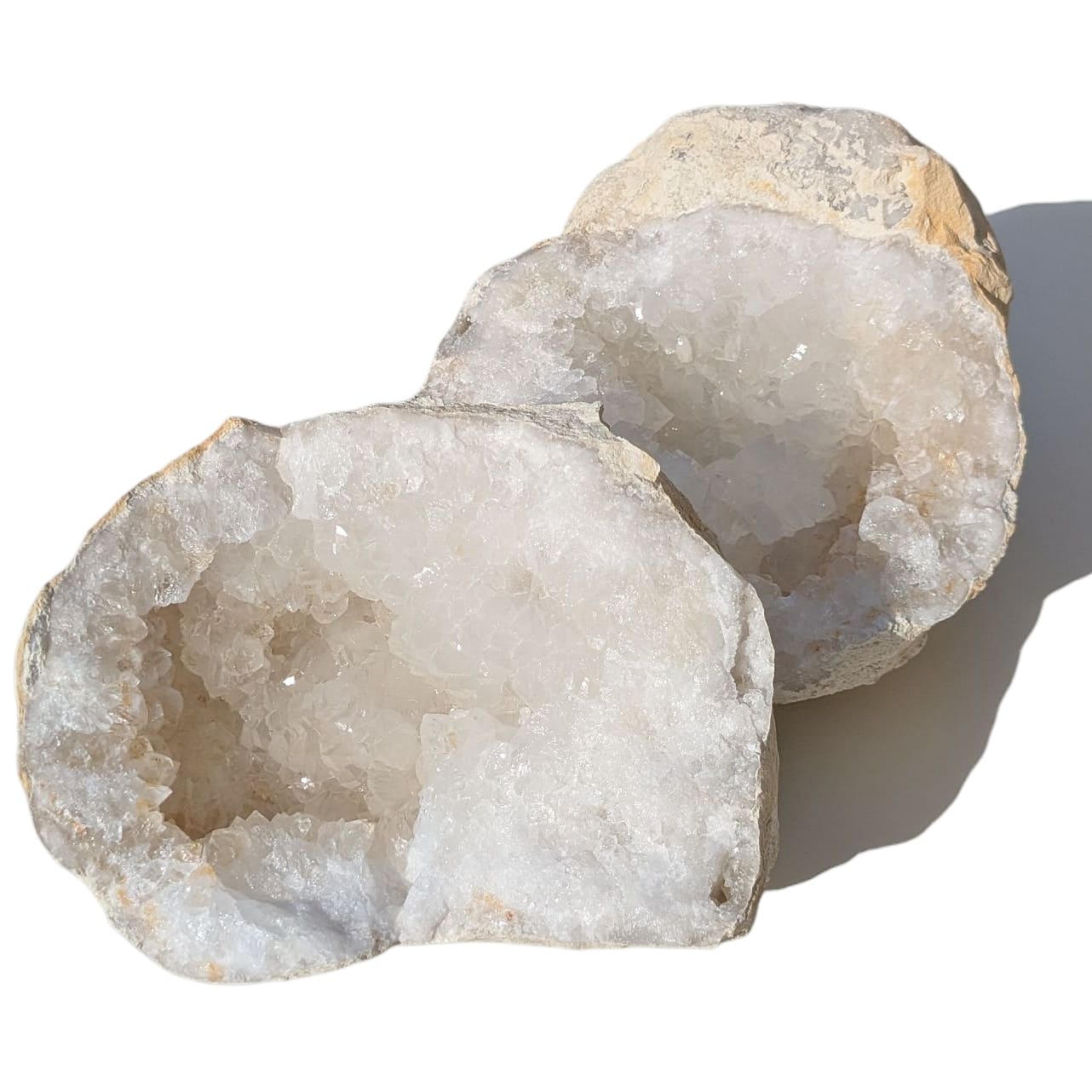 Geode en pierre cristal de roche