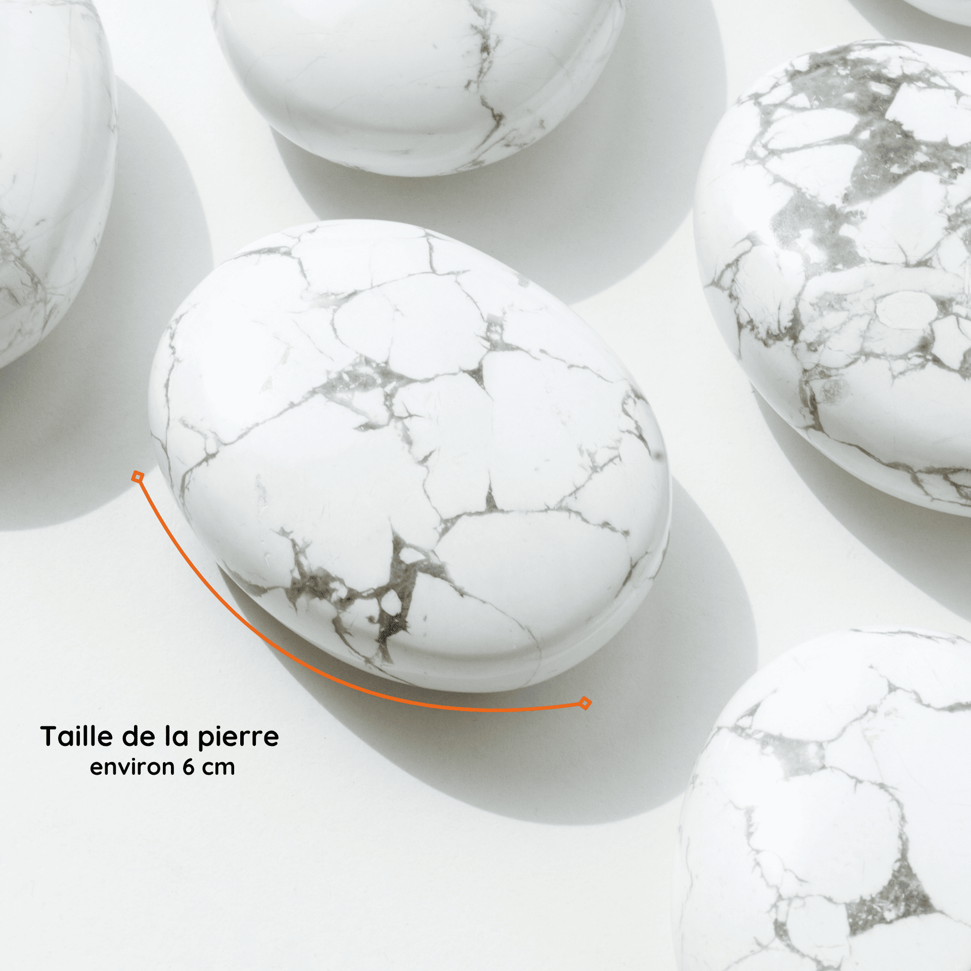 Galet Howlite taille
