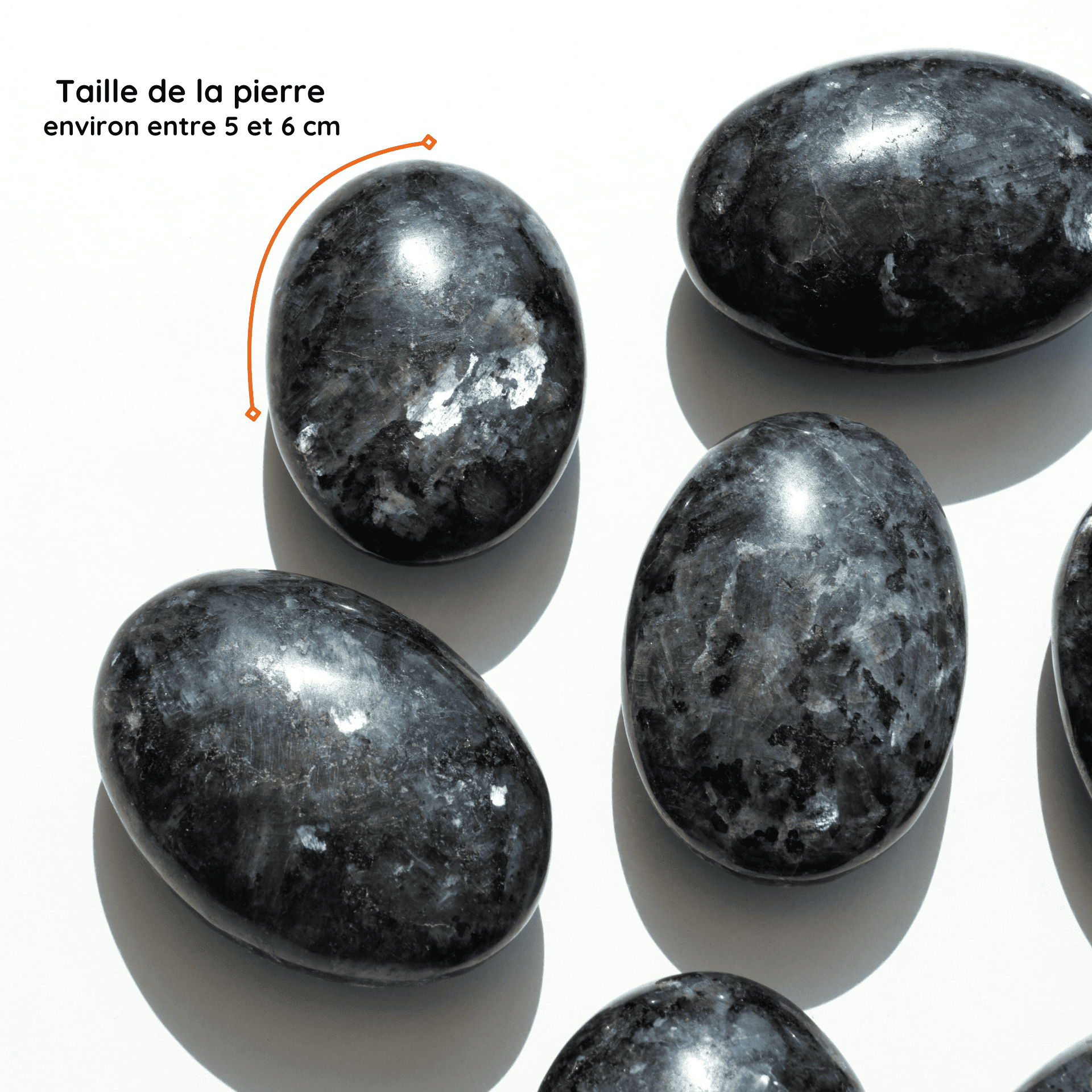 Galet Larvikite taille