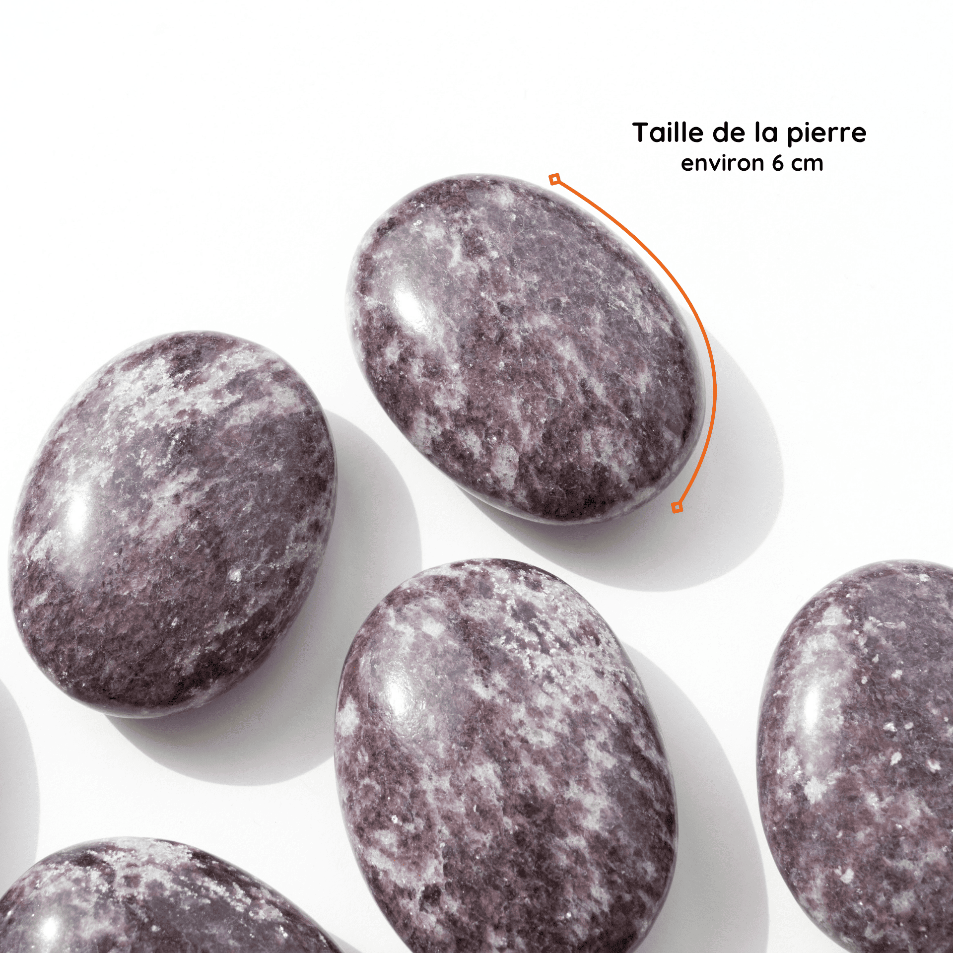 Galet Lépidolite taille