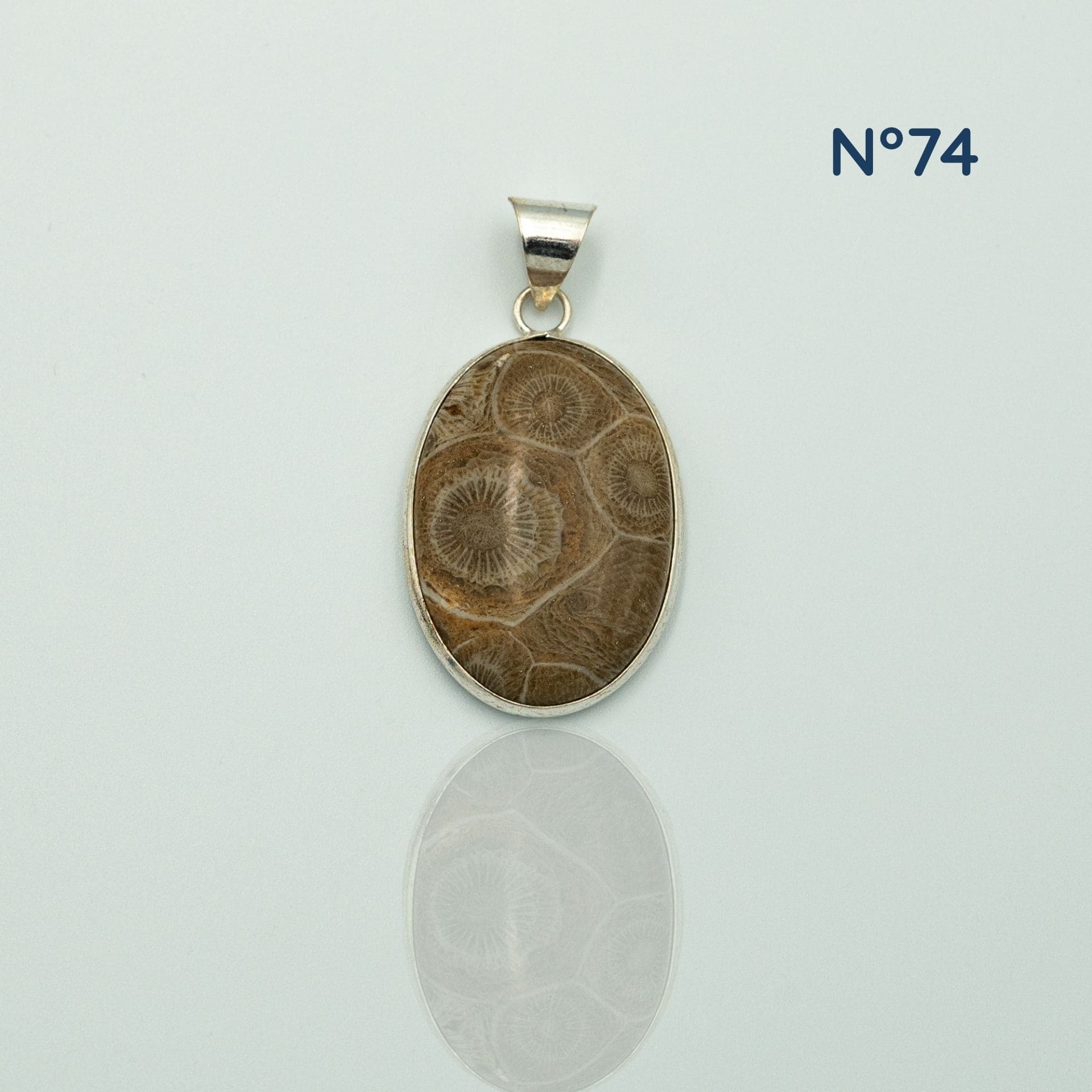 Pendentif Corail Fossile Maroc — Ancrage & Vitalité Naturelle