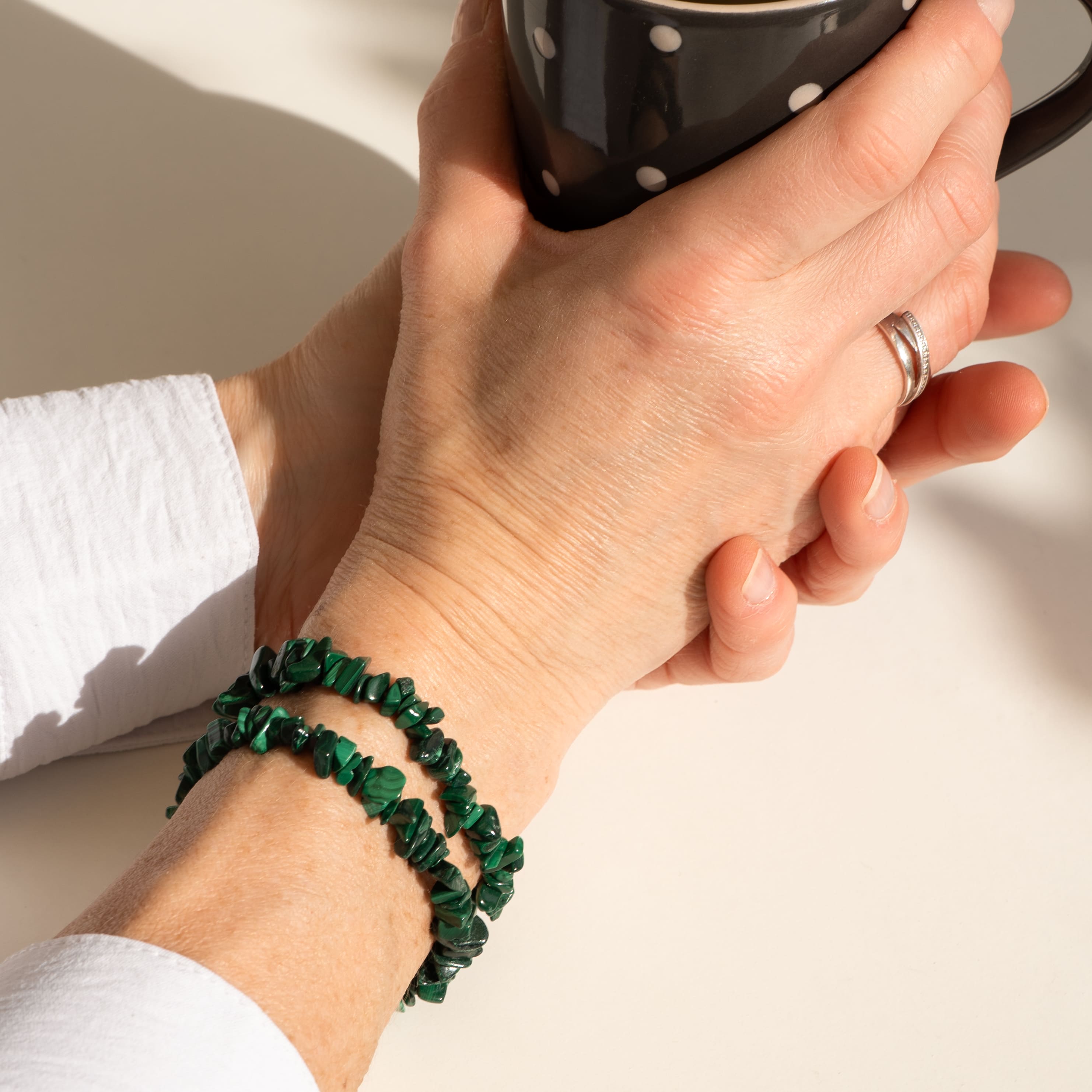 Bracelet porter Malachite  baroque