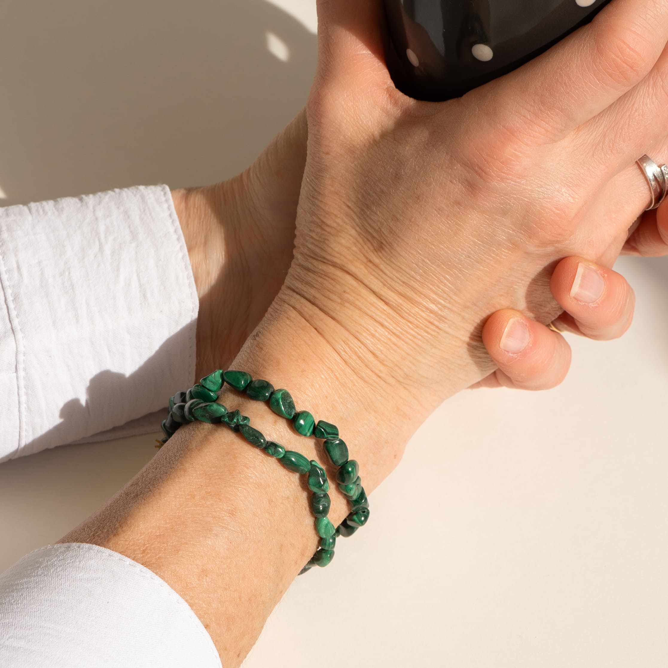 Bracelet porter malachite roulée