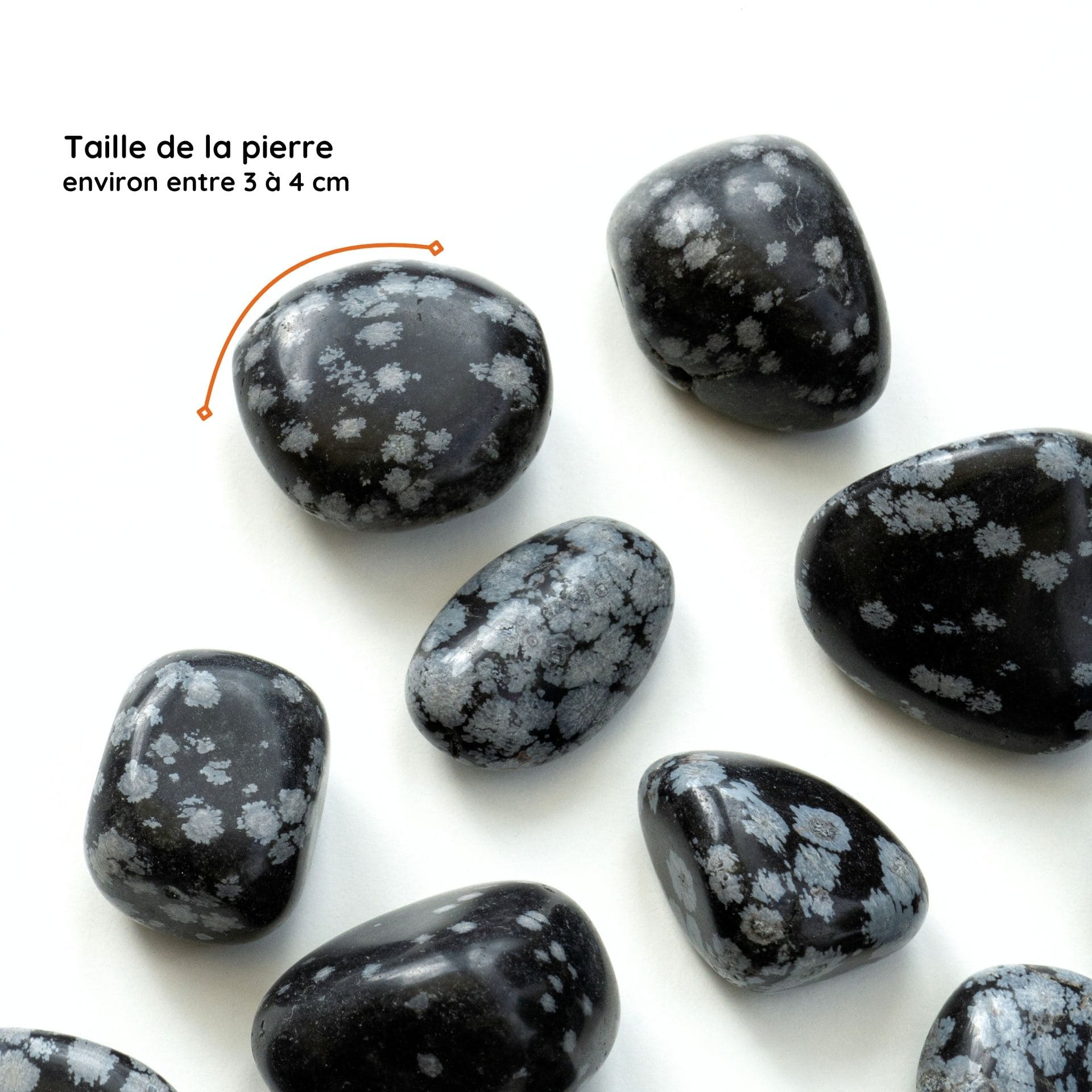 Obsidienne Flocon de Neige taille