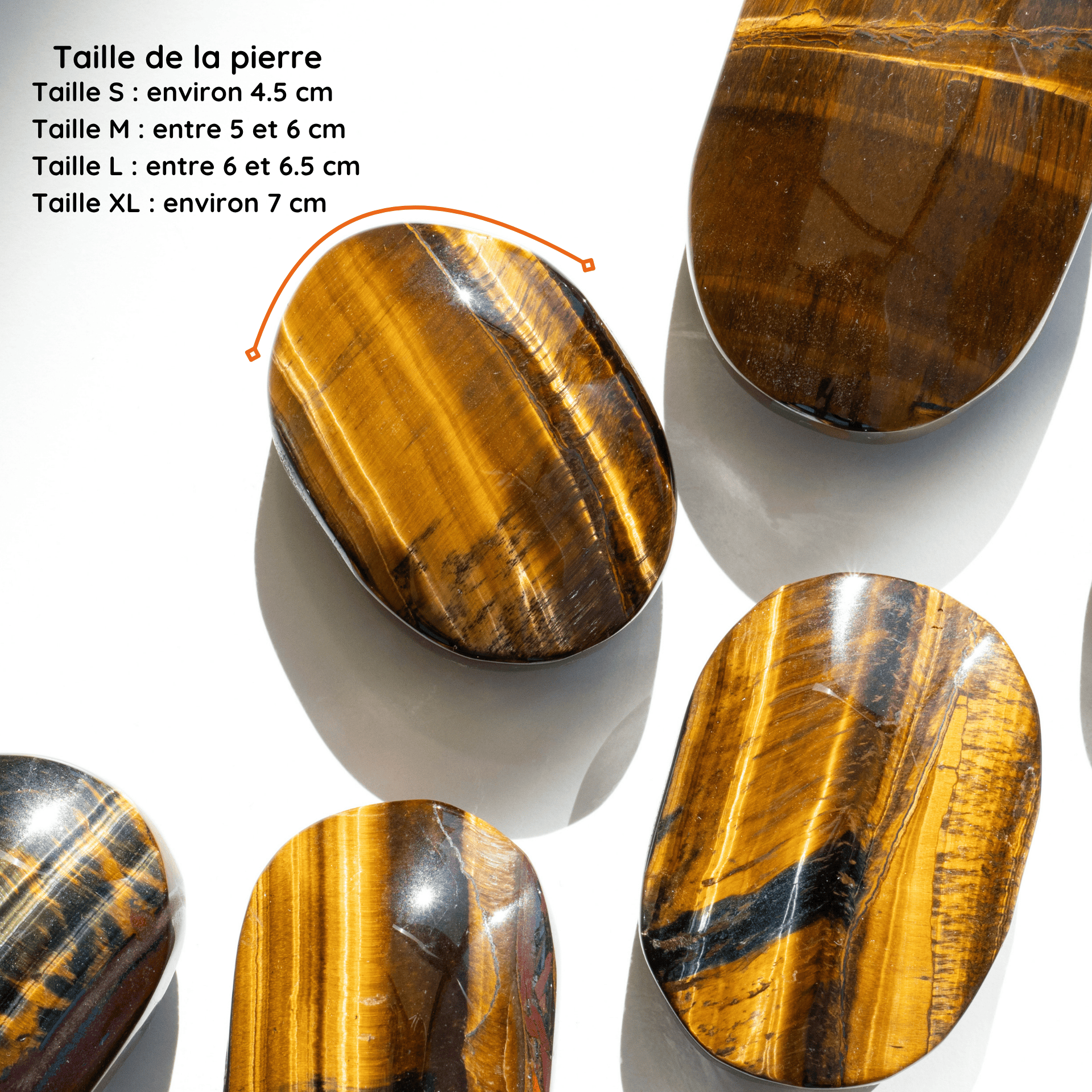 Galet Œil de Tigre taille