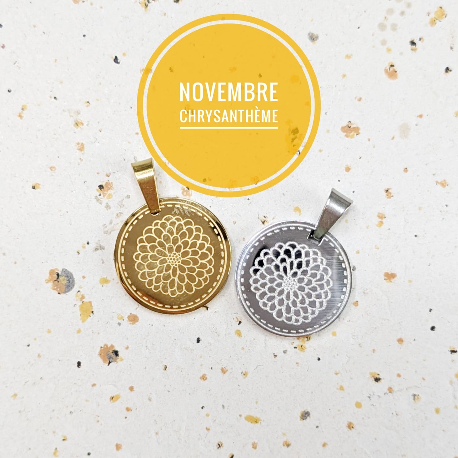 Pendentif fleur de naissance