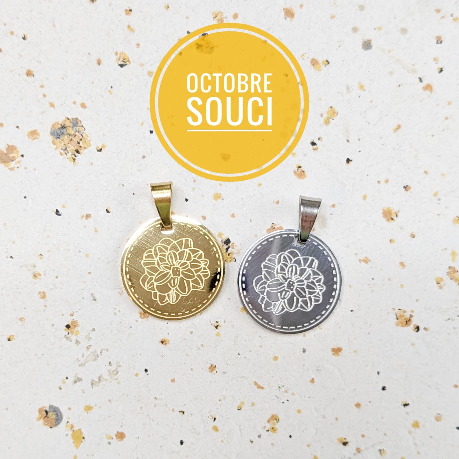 Pendentif fleur de naissance