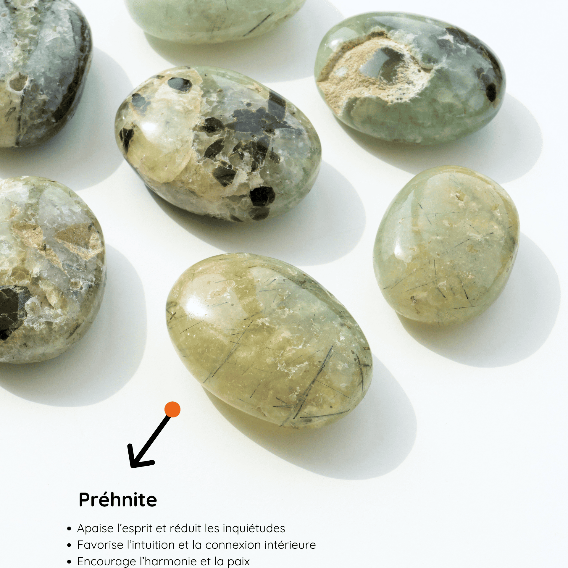 Galet Prehnite vertus
