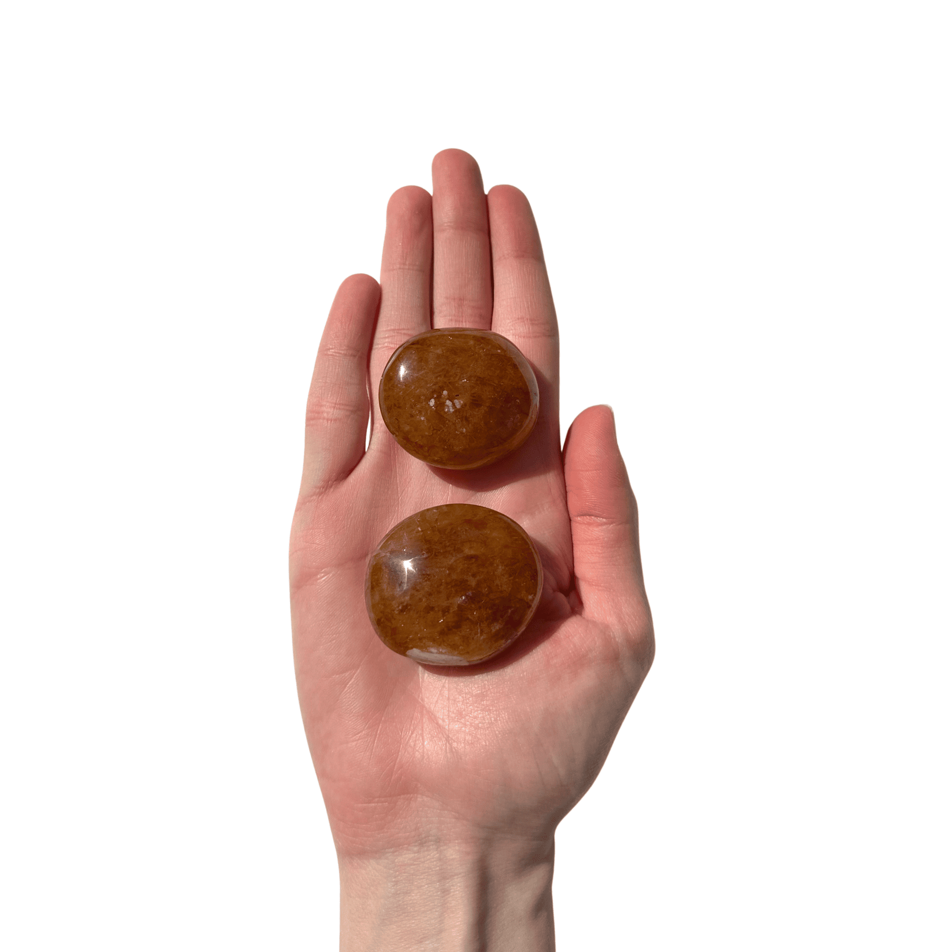 Galet Quartz Hématoïde  mains