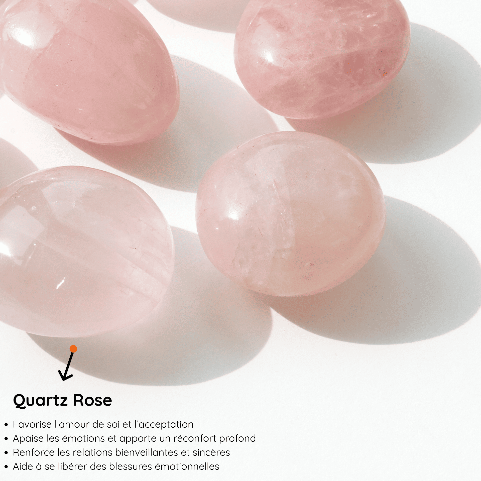 Galet Quartz Rose vertus