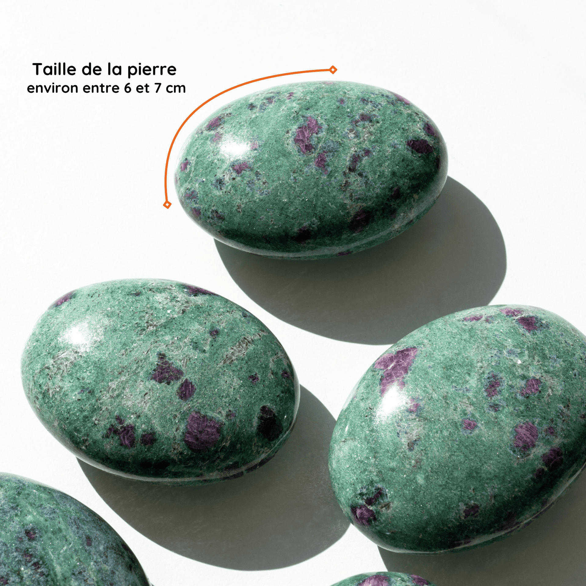 Galet Rubis Fuschite taille