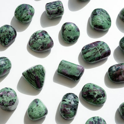 Rubis Zoisite vue de haut