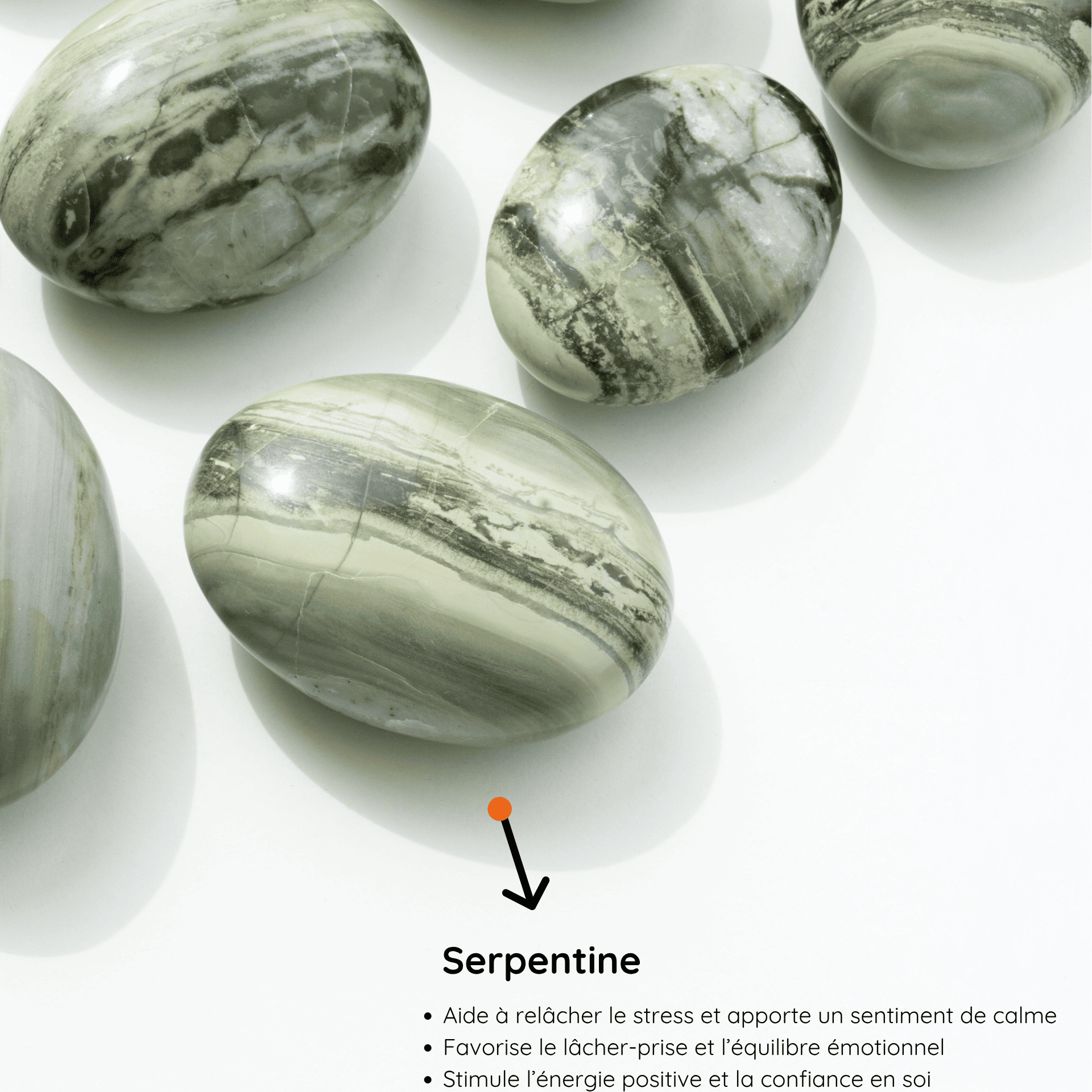 Galet Serpentine vertus