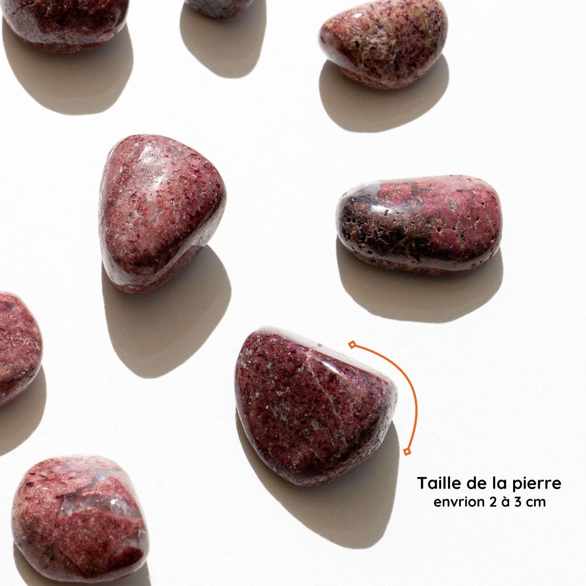 Thulite taille
