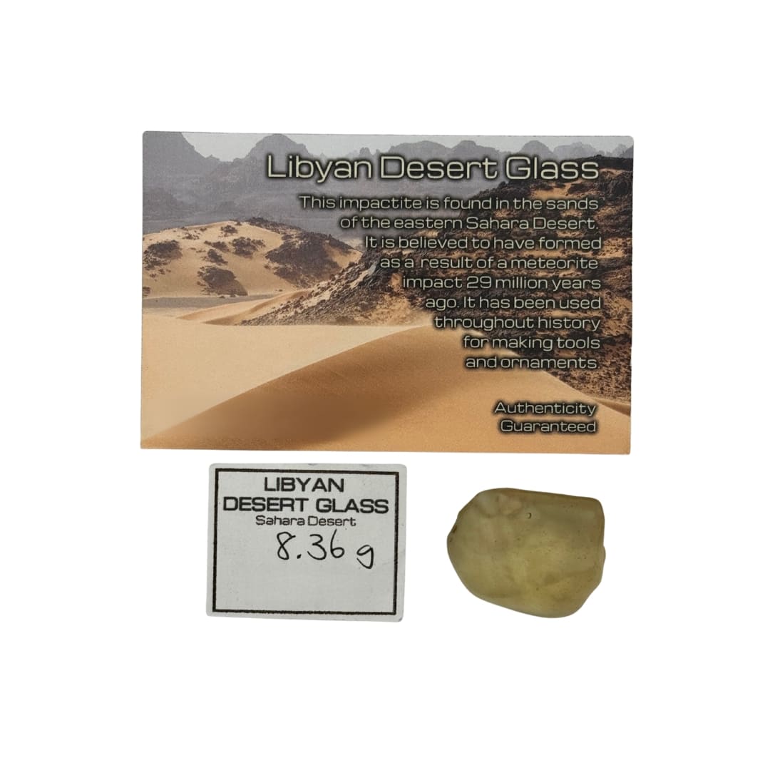 Verre Libyque 8.36g - Tektite d'Or du Sahara (Pièce Unique)