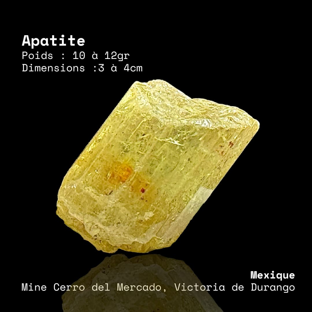 Apatite Jaune "Asparaginite" - Cerro del Mercado (Mexique)