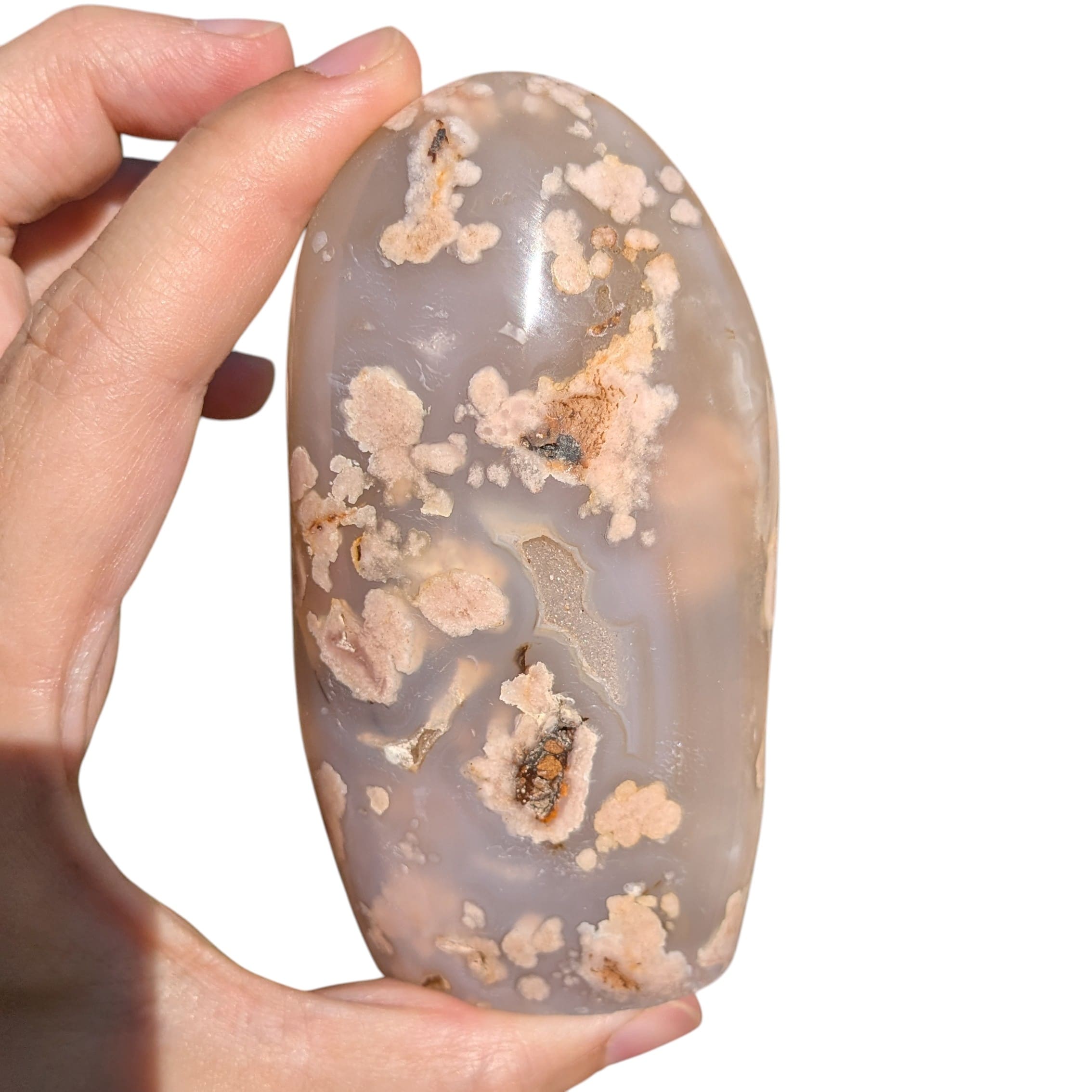 jolie forme libre en agate fleur