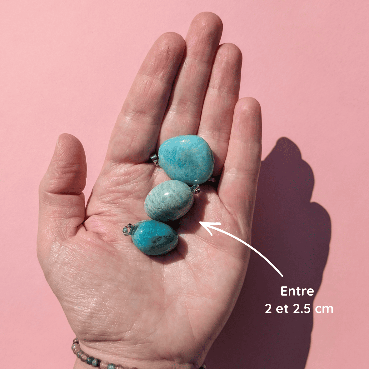 Pendentif en Amazonite Roulée – Apaisement et Expression