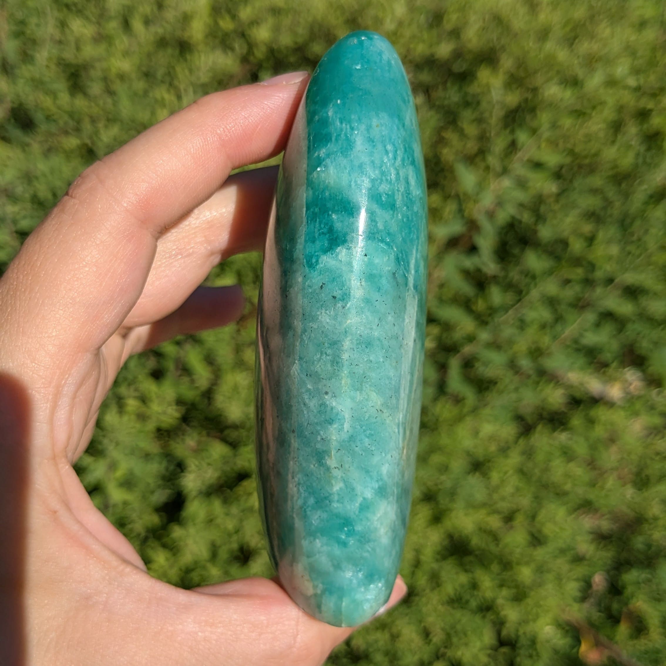 bloc en pierre amazonite naturelle