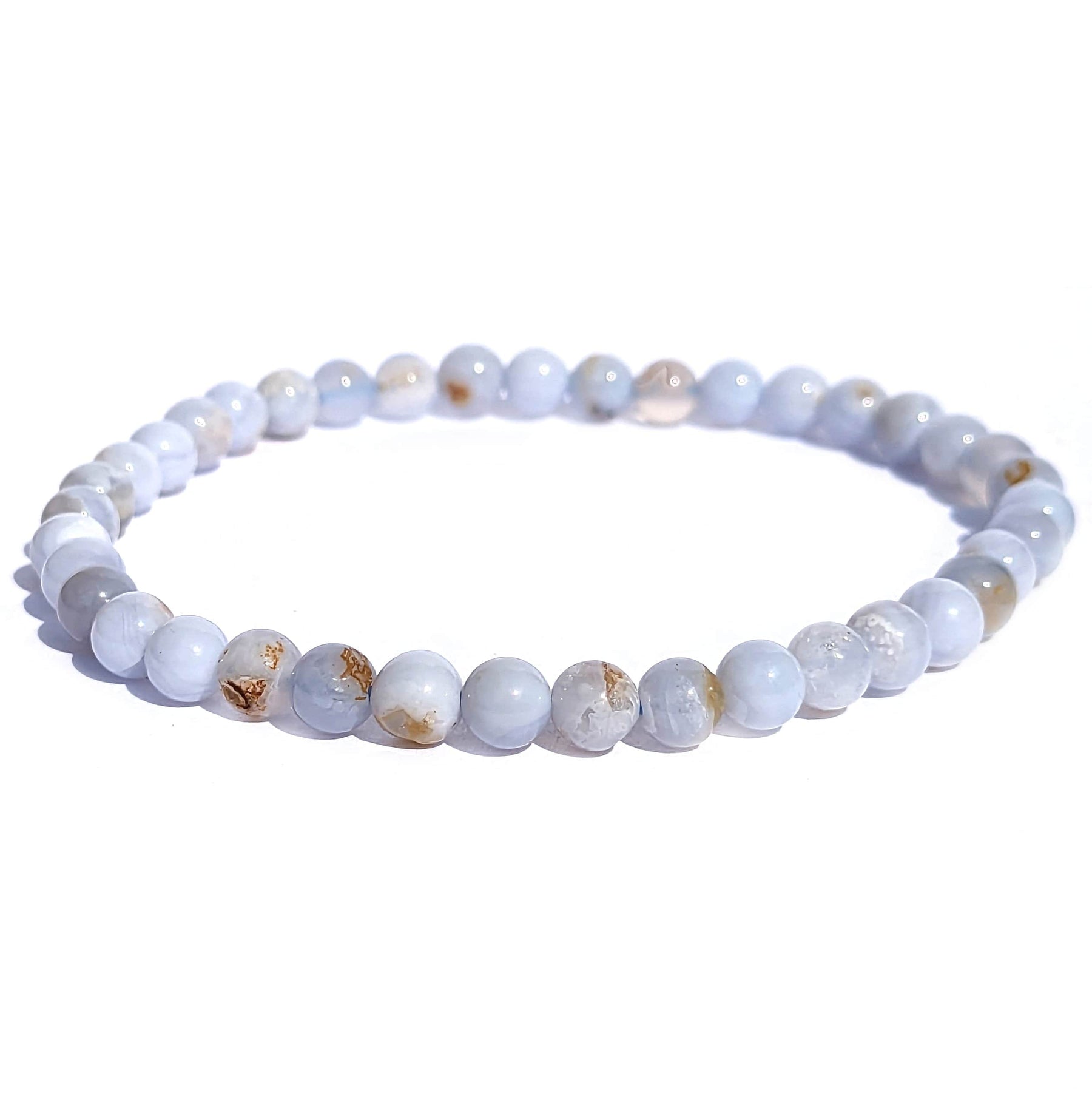 Bijoux et pierres en Calcédoine bleue