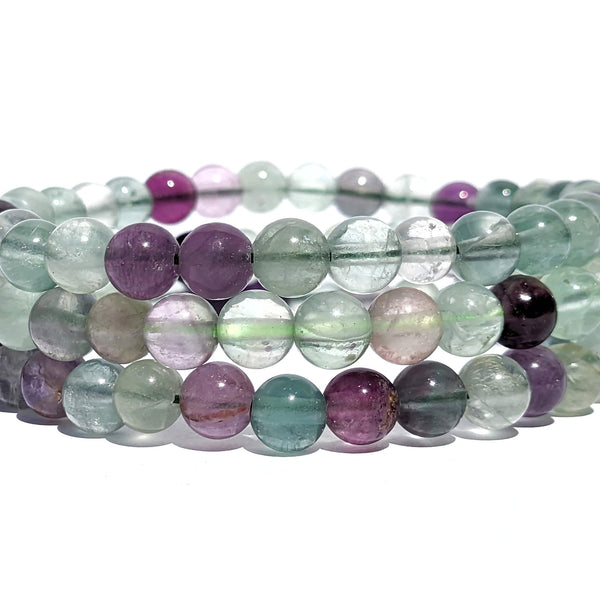 Bracelet en Fluorite multicolore - Pierre de concentration