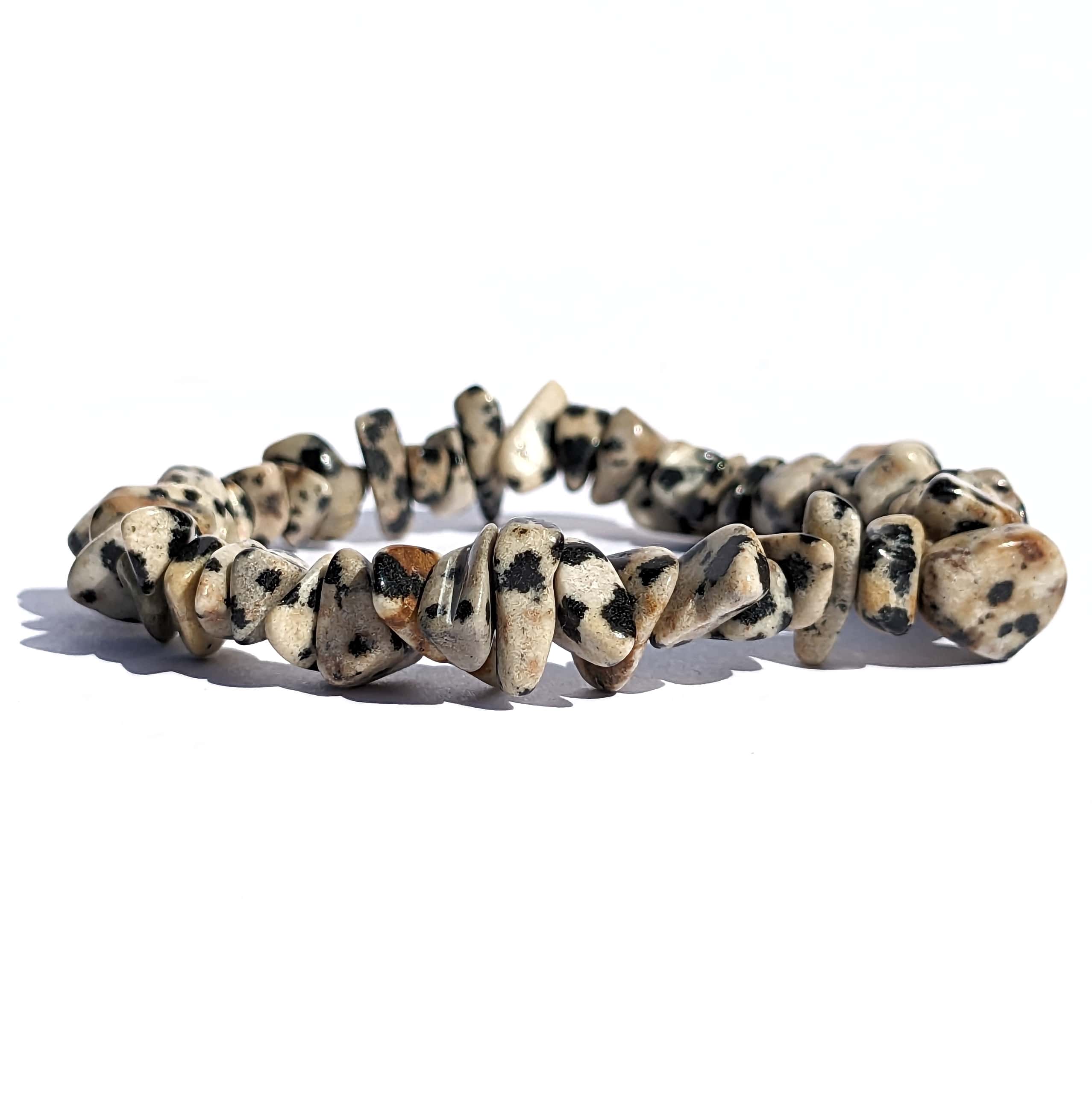 pierre jaspe dalmatien en bracelet