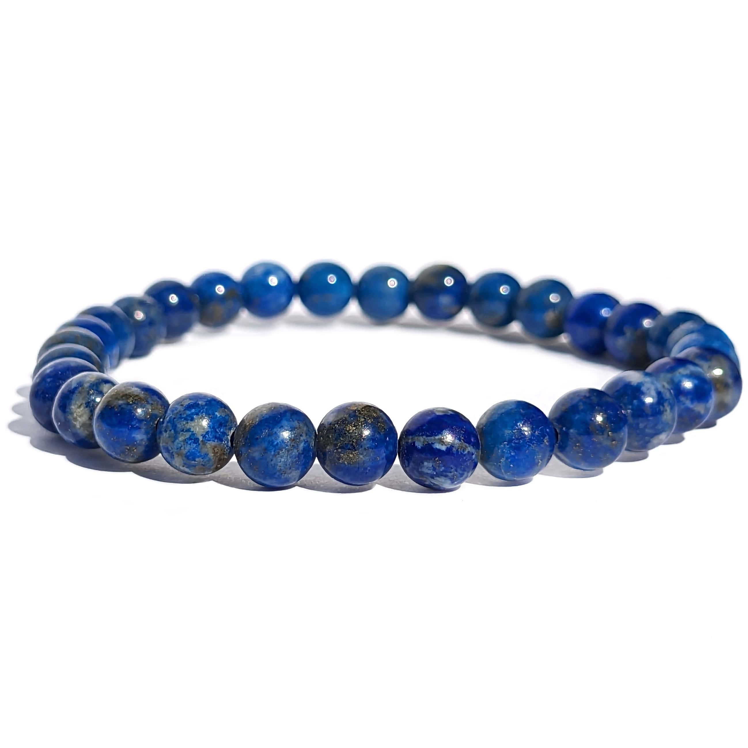 Bracelet Homme Femme Perles Naturelles Lapis Lazuli Tibet Lithothérapie   DESIRS ESSENTIELS