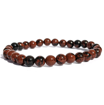 bracelet obsidienne acajou