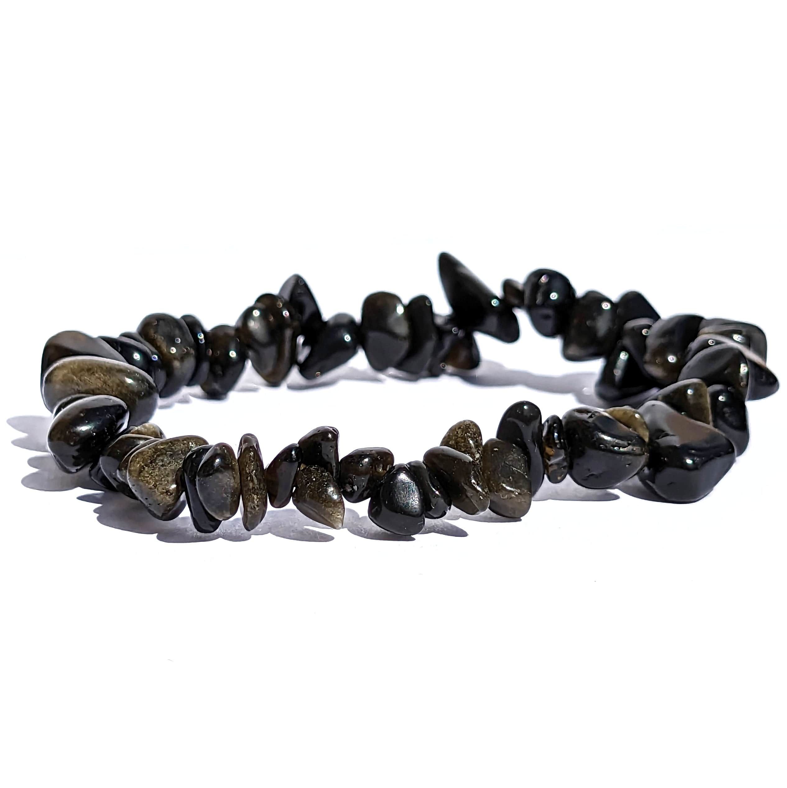 obsidienne argenté en bracelet
