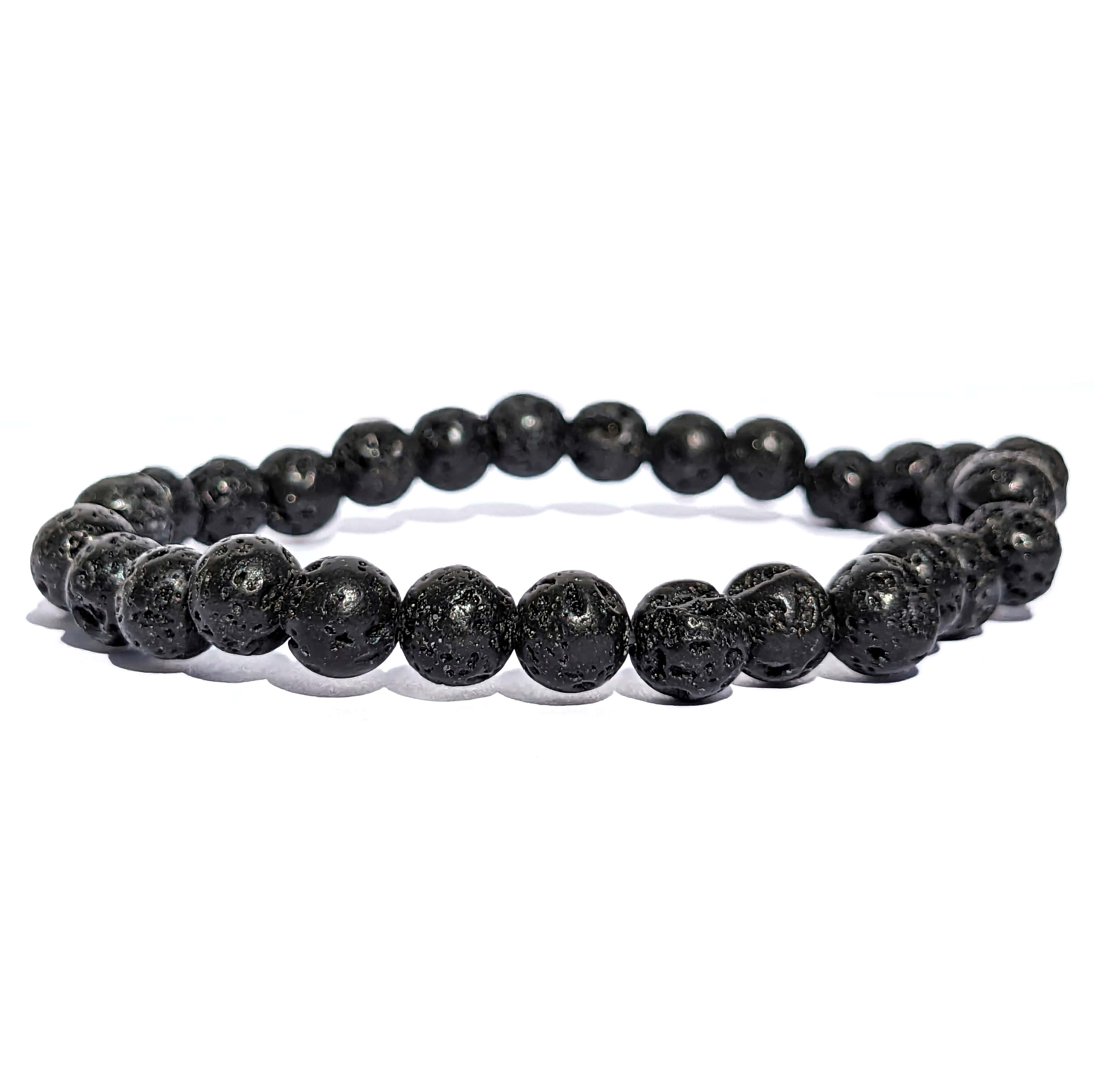 Bracelet Pierre De Lave Naturelle Perles 6mm Lithoth rapie Bracelet Pierre De Lave Naturelle Perles 6mm Lithoth rapie