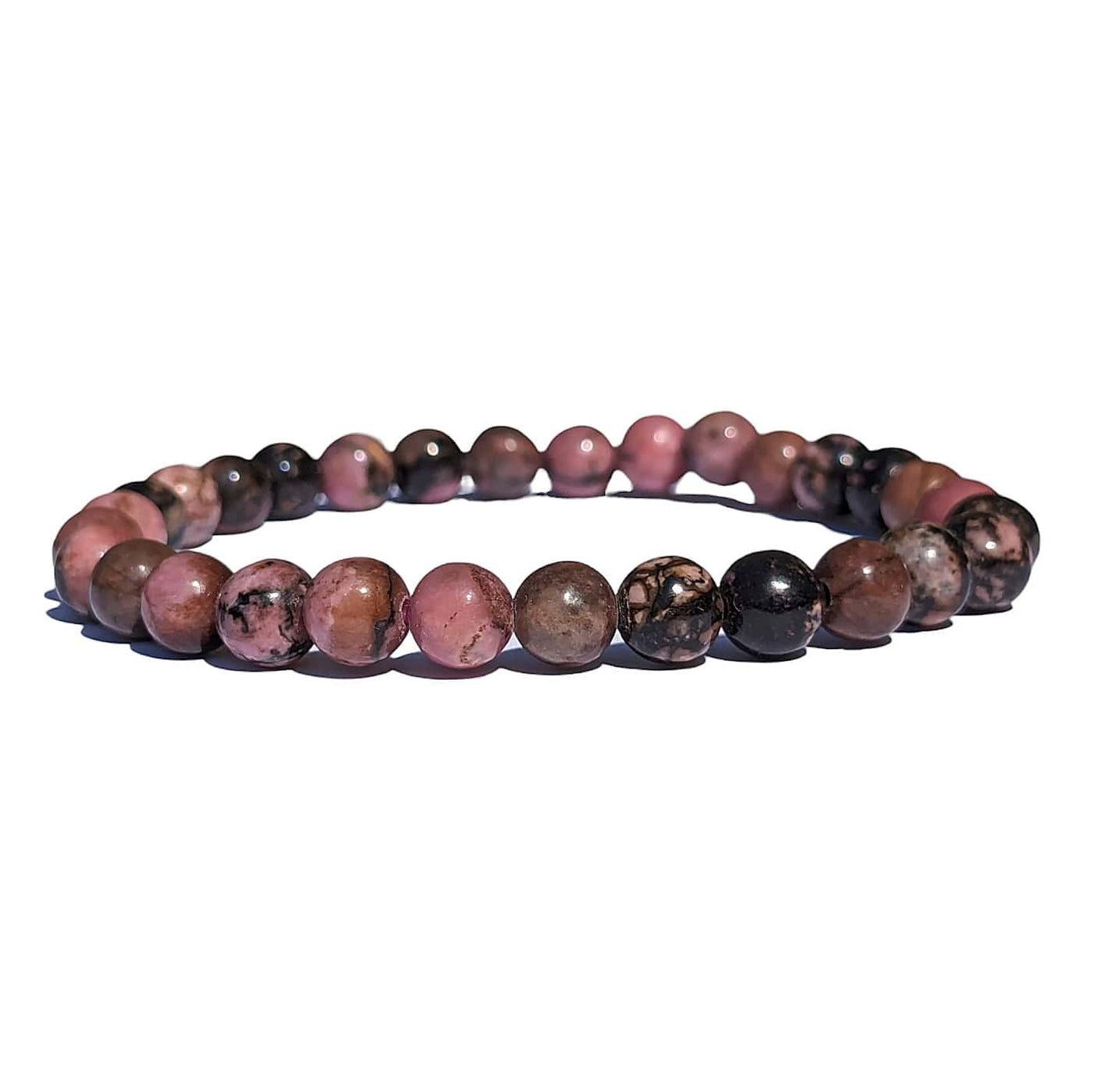Bracelet en rhodonite — pierre alliée de l'heure miroir 05h05