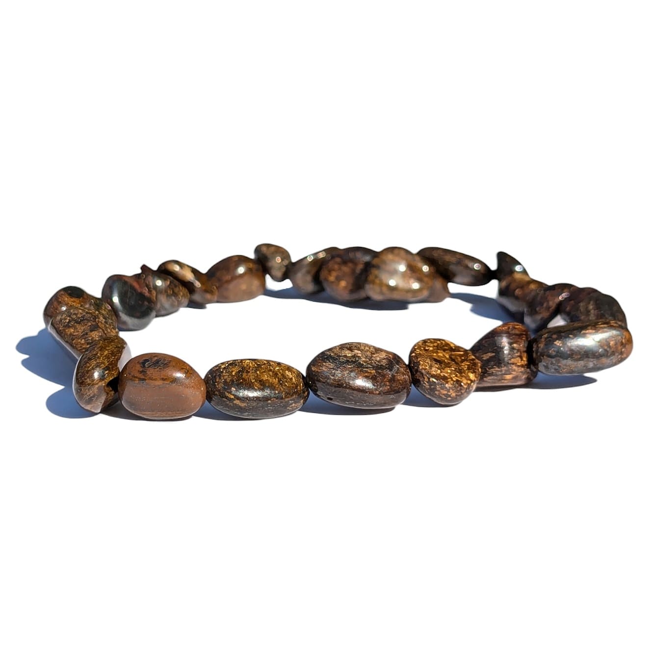 bracelet pierre roulée bronzite