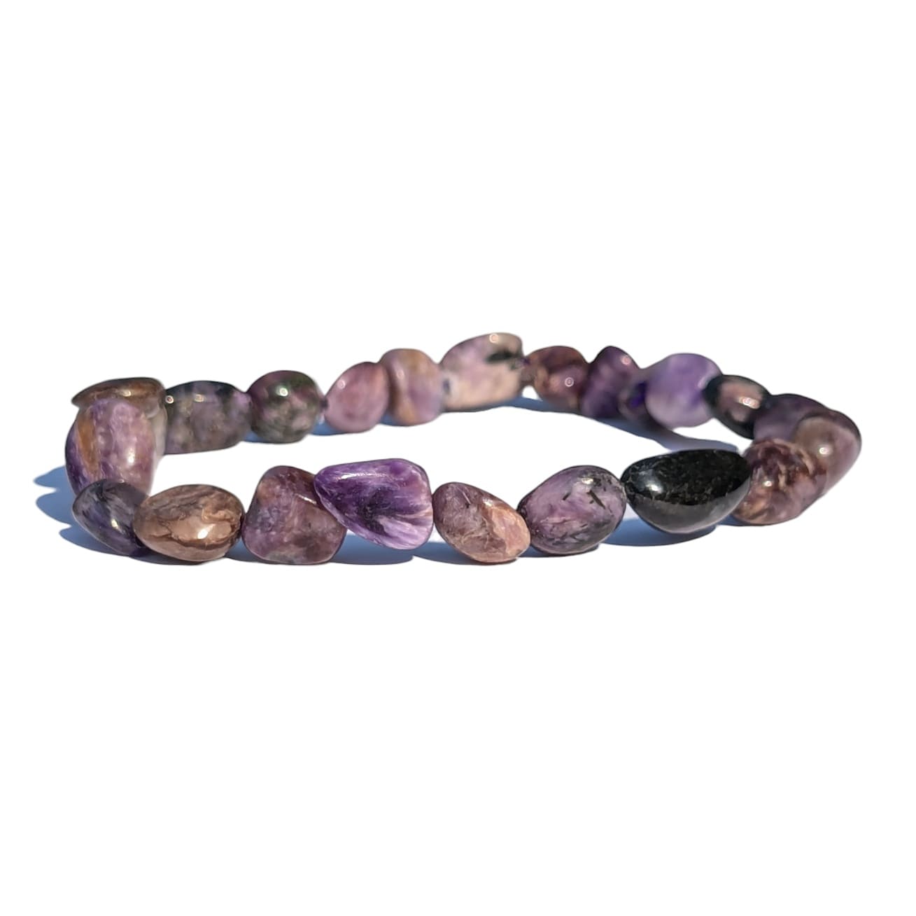 bracelet pierre roulée charoite