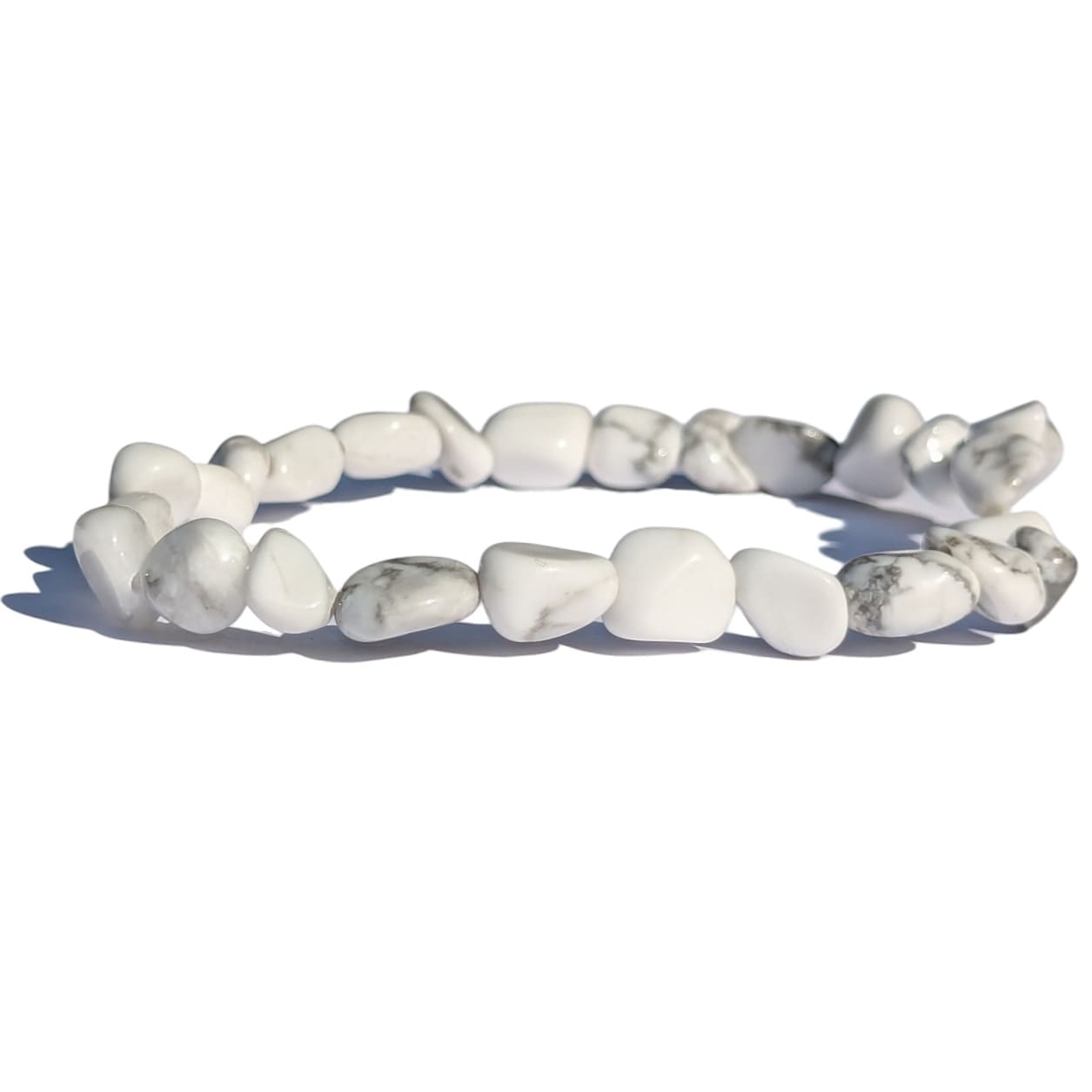 bracelet pierre roulée howlite