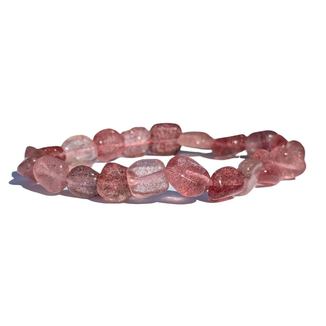 bracelet pierre quartz fraise