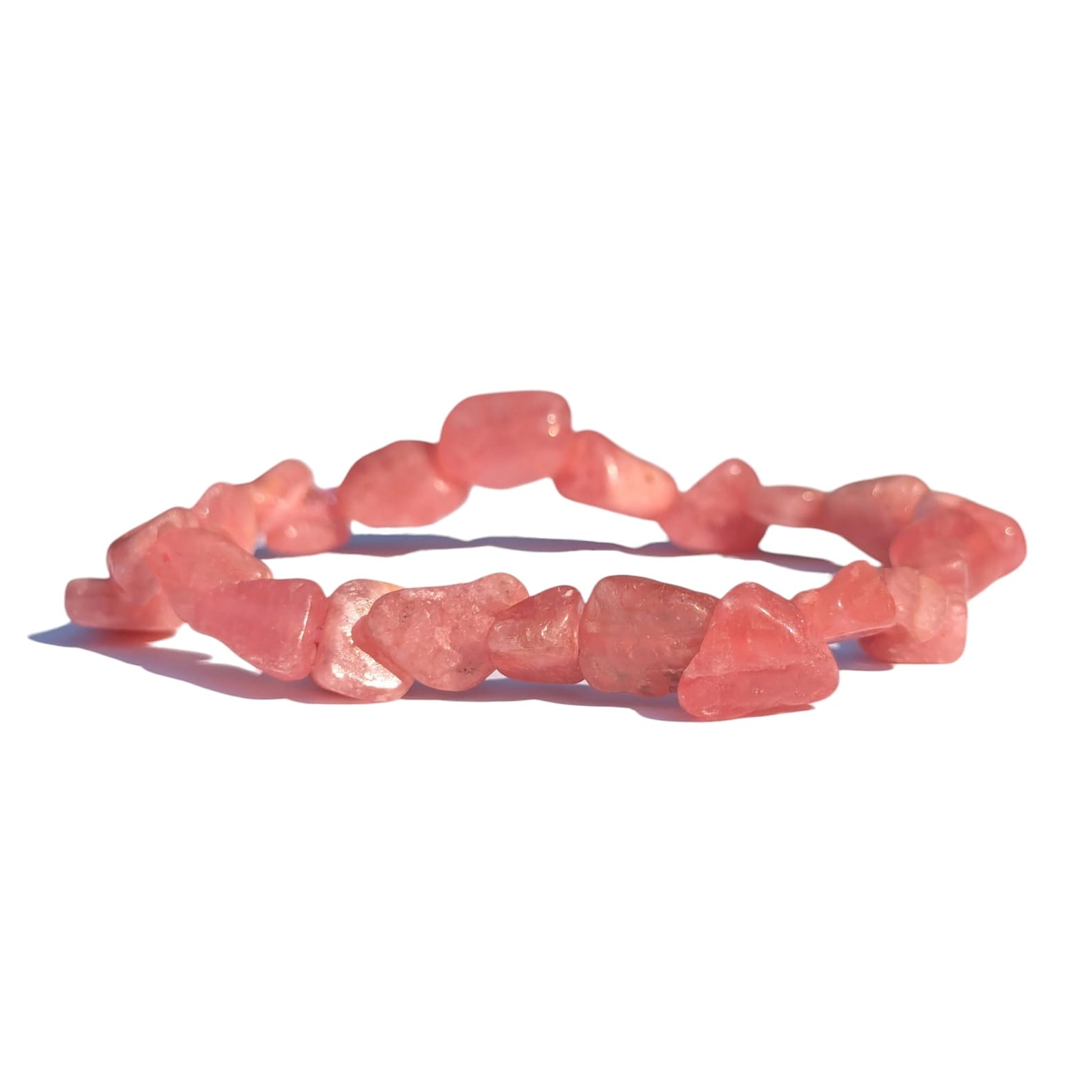 bracelet pierre roulée rhodochrosite