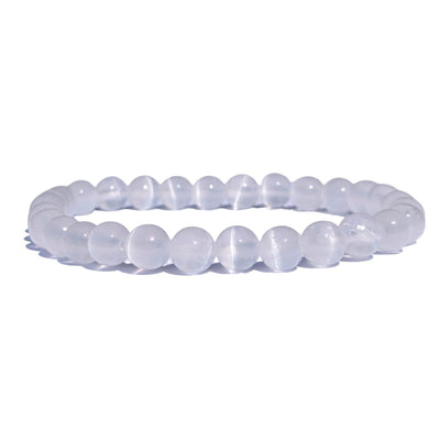 bracelet en perle selenite