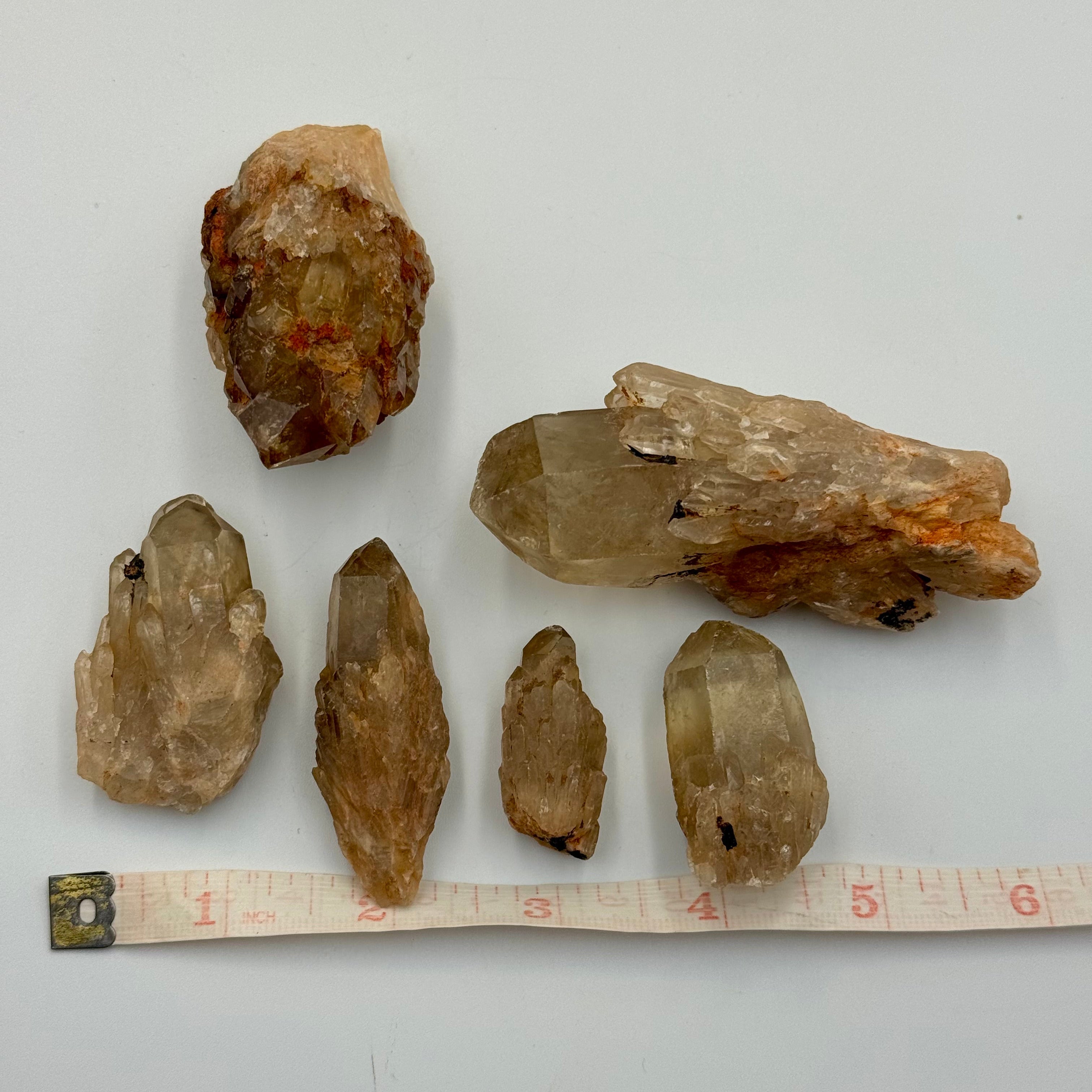 Lot 6 Citrines naturelles RDC