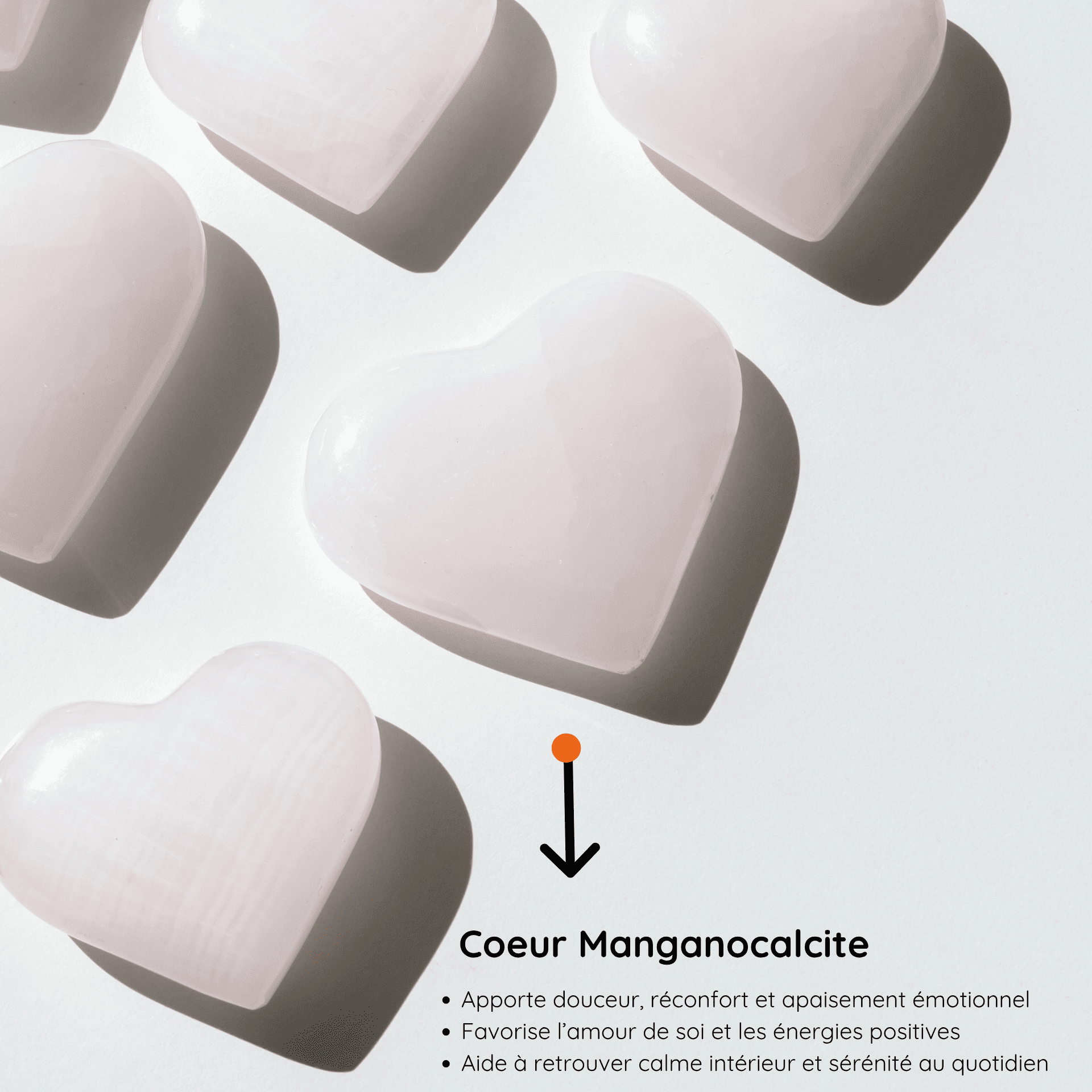Galet cœur Manganocalcite vertus