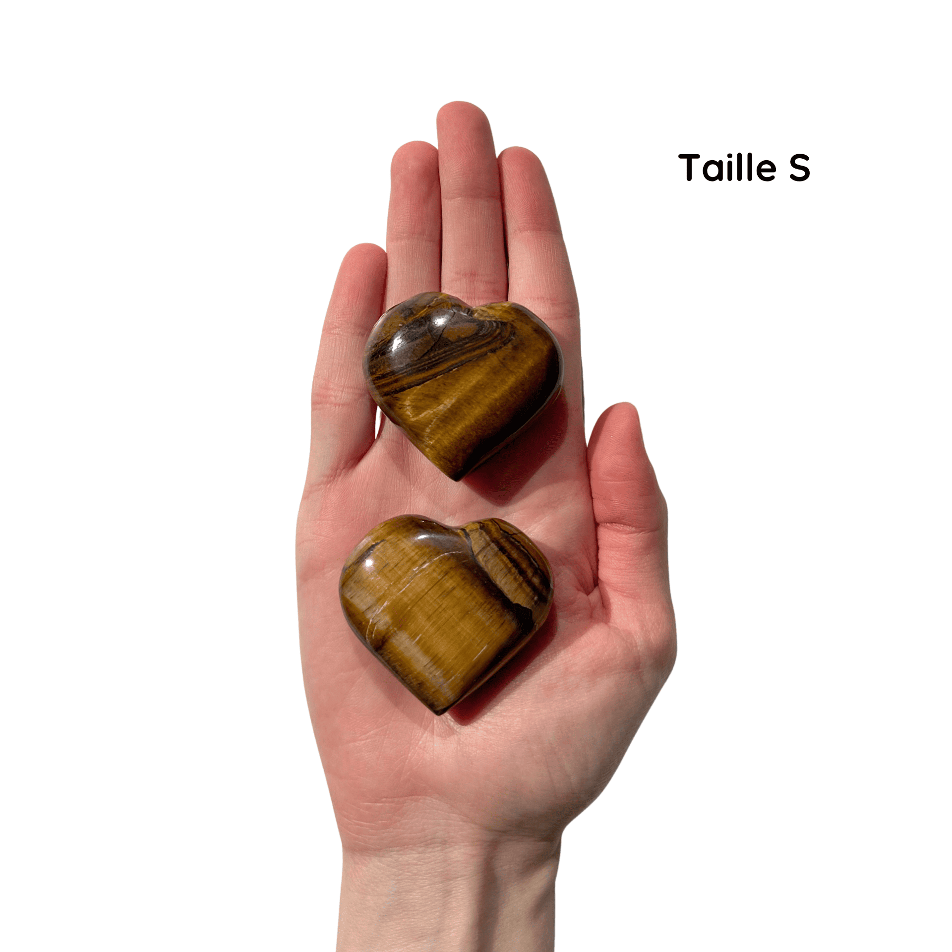 Galet cœur Œil de Tigre S