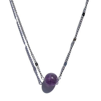 Collier ras de cou pierre Améthyste