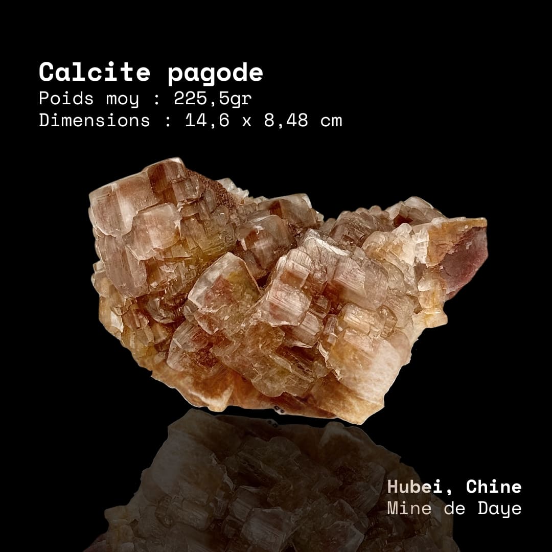 Calcite Pagode Cristallisée - Hubei, Chine