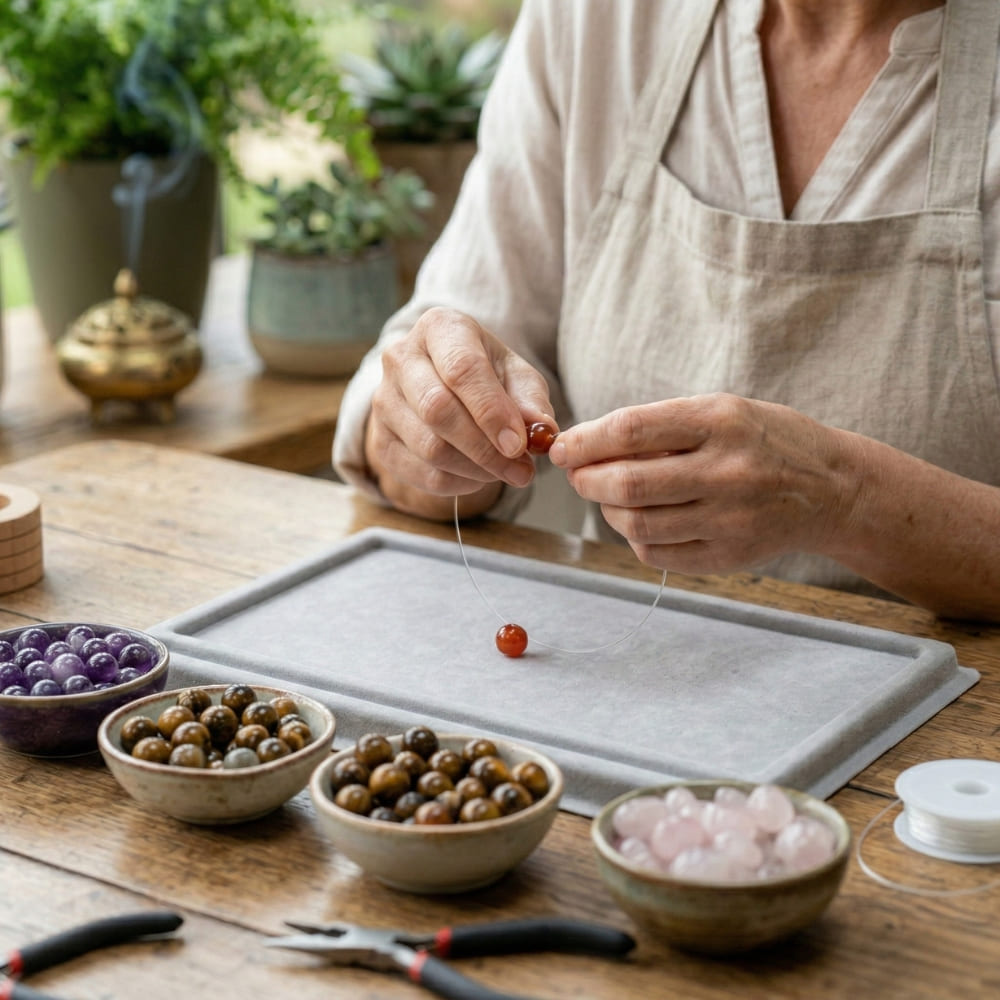 Bracelet lithothérapie sur mesure en pierres naturelles