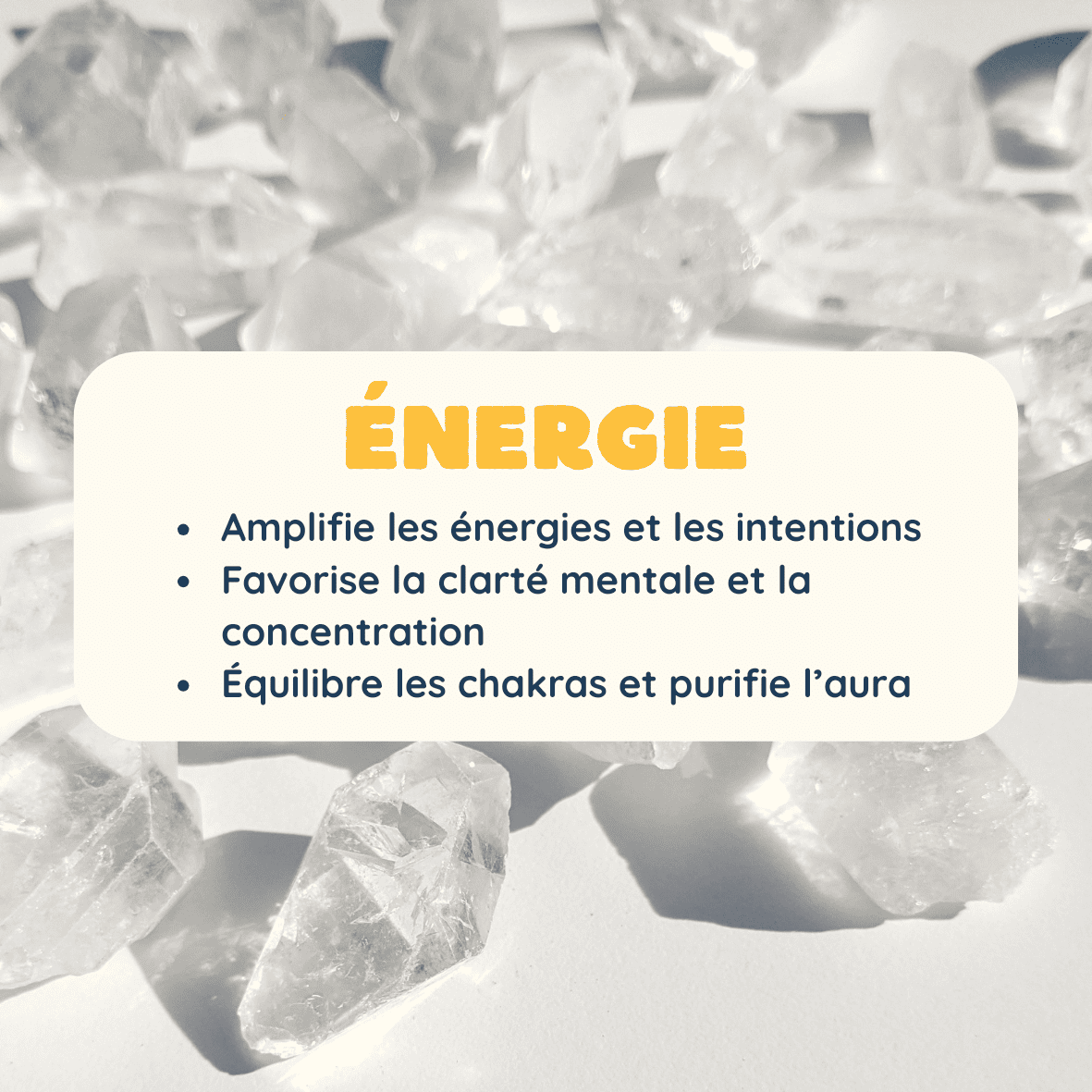 Pointes Cristal de Roche – Clarté et Amplification
