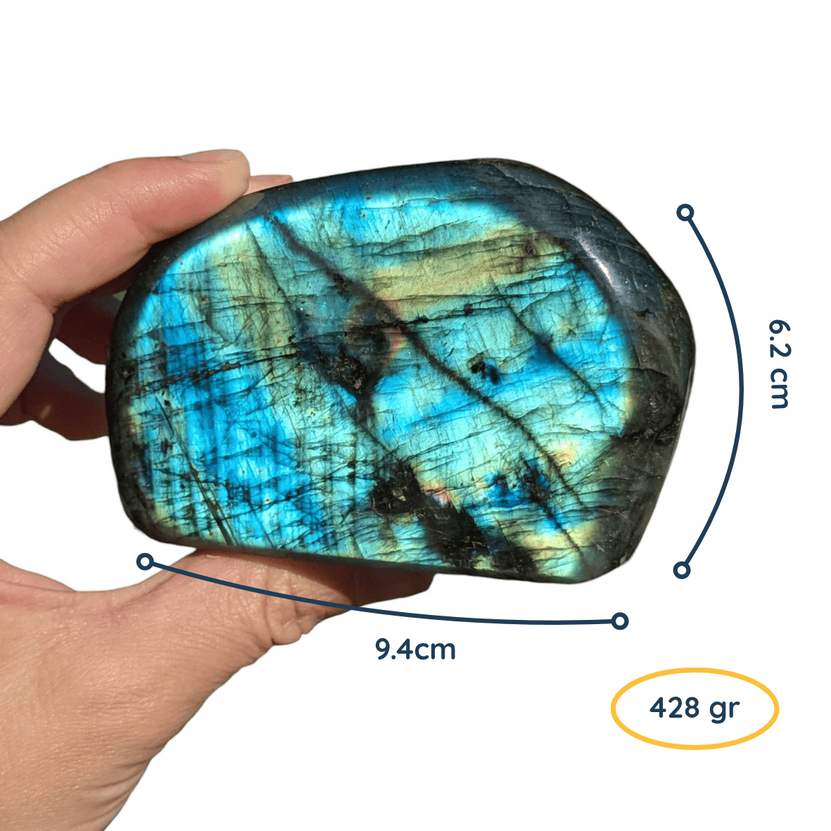 forma libre labradorite avec reflets