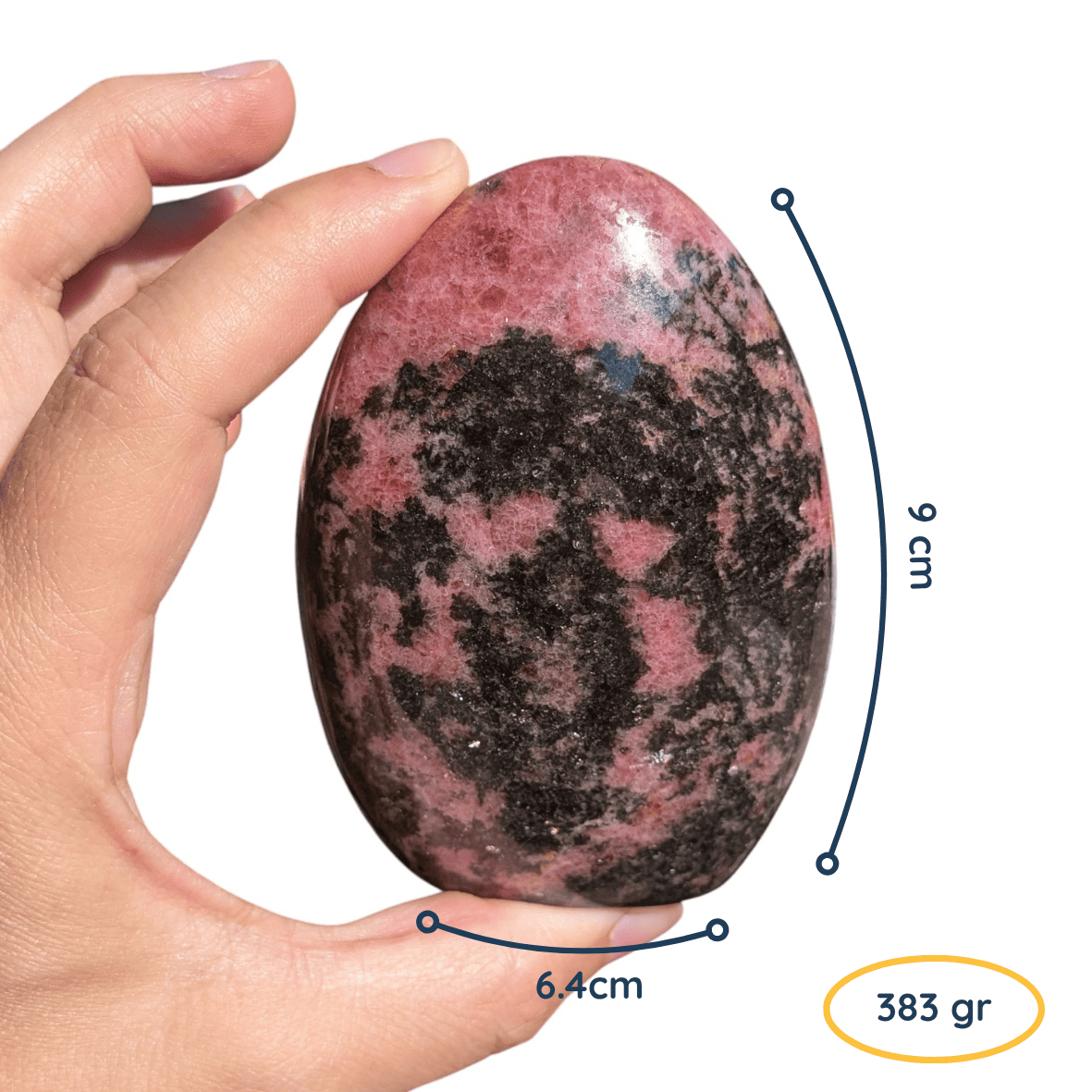 jolie forme libre en pierre rhodonite naturelle