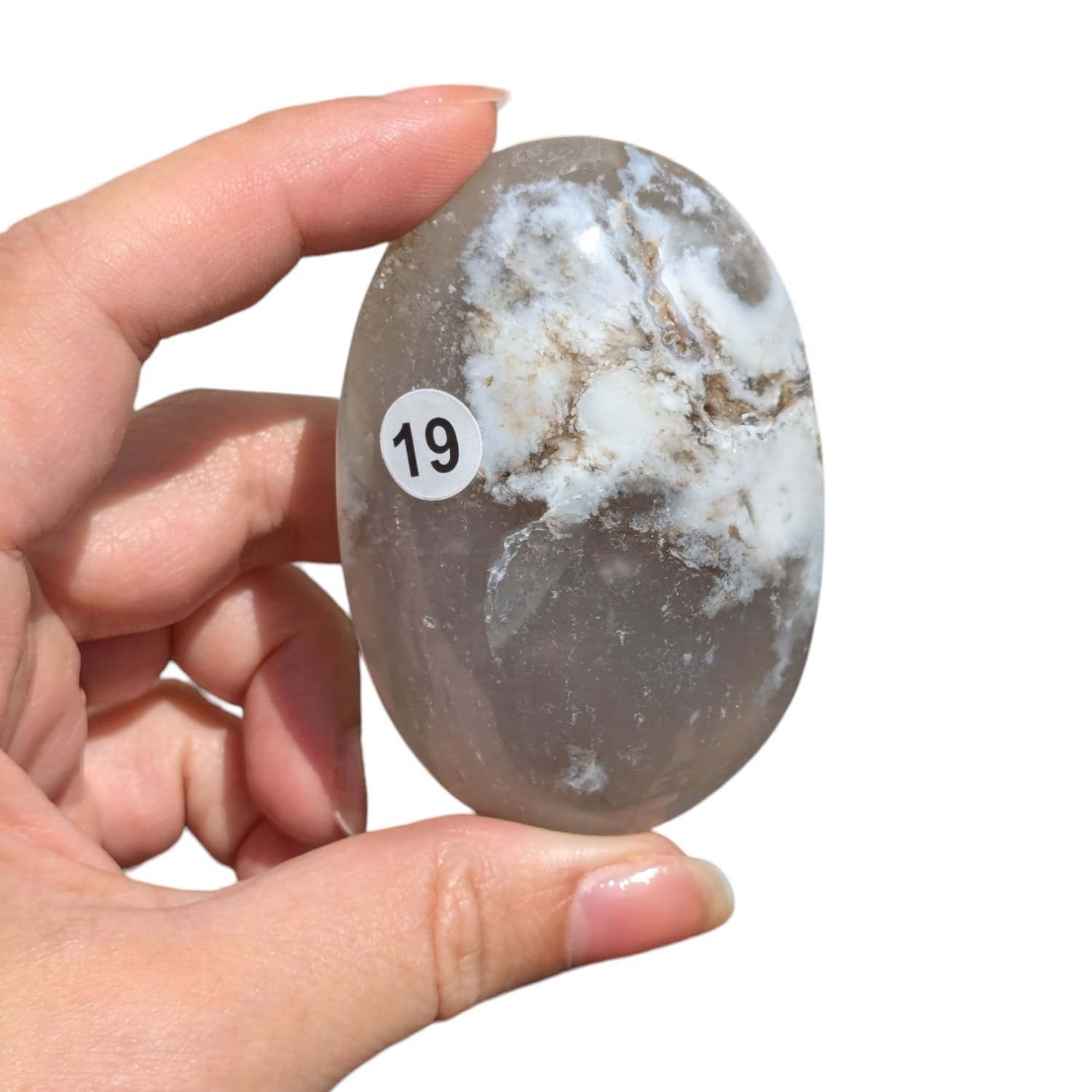 Galet agate dendritique